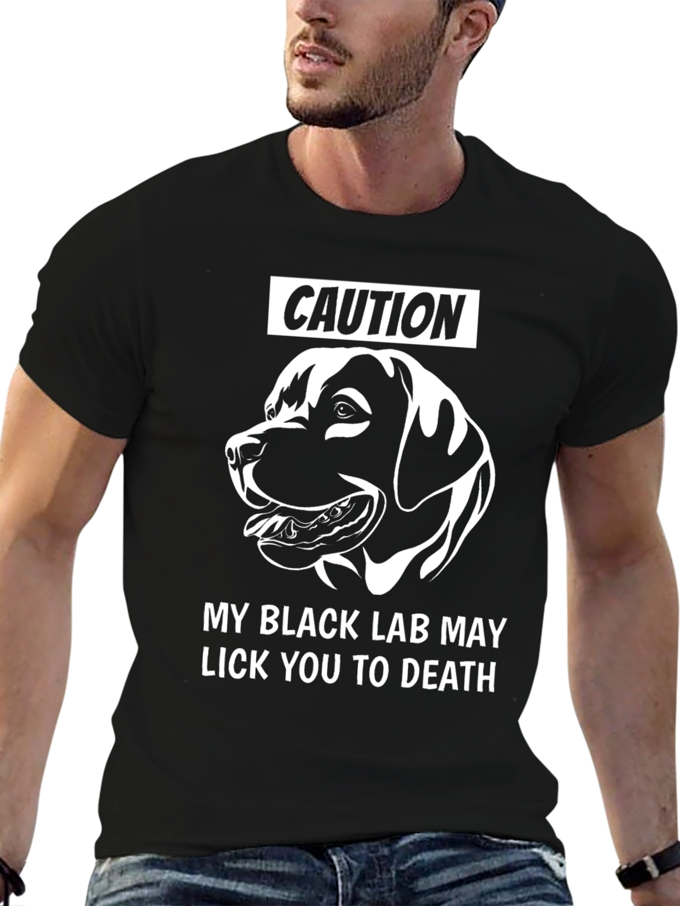 Black Caution Black Lab Tee - Lick You to Death! view 6