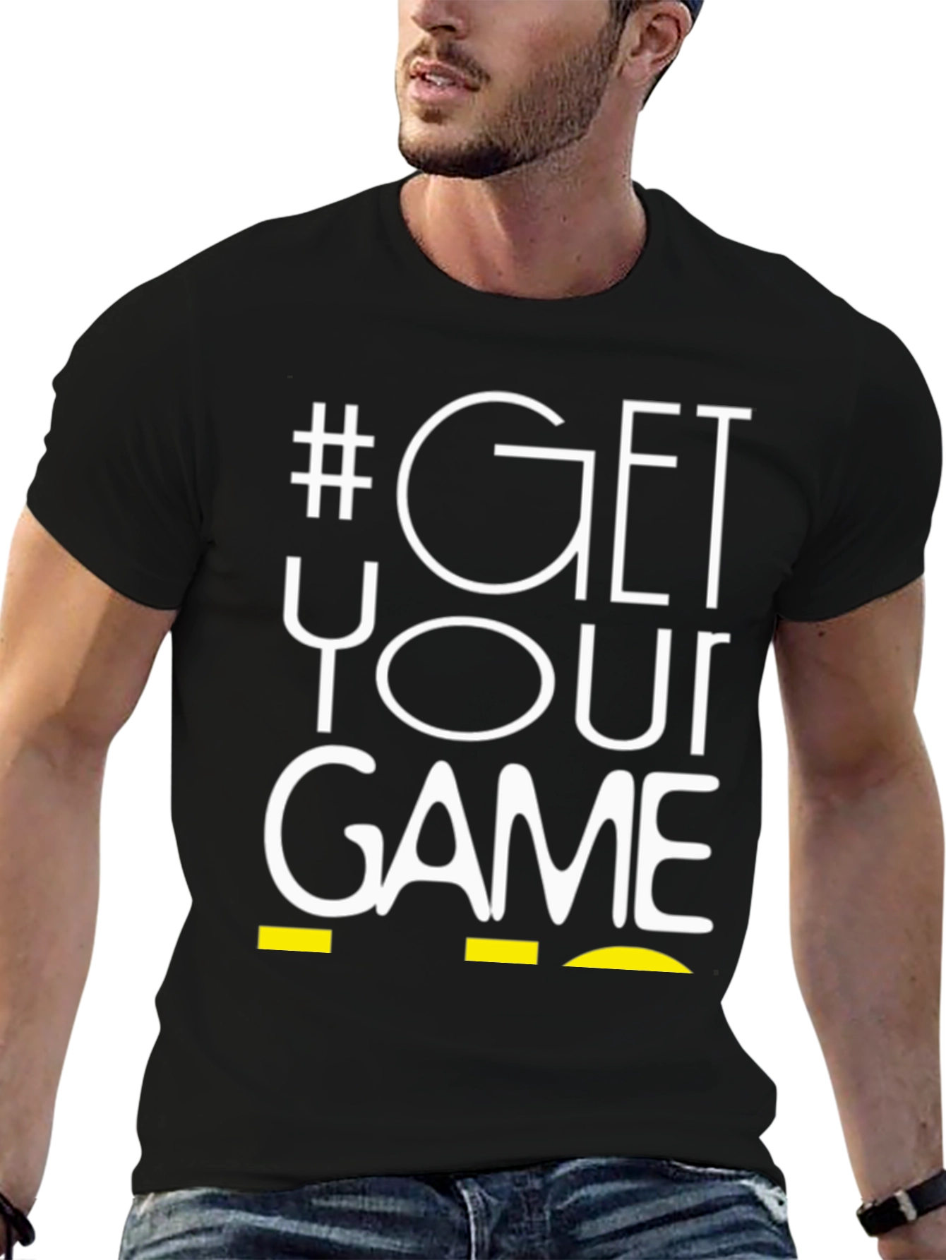 Black Get Your Game On T-Shirt - Black Cotton Blend view 6