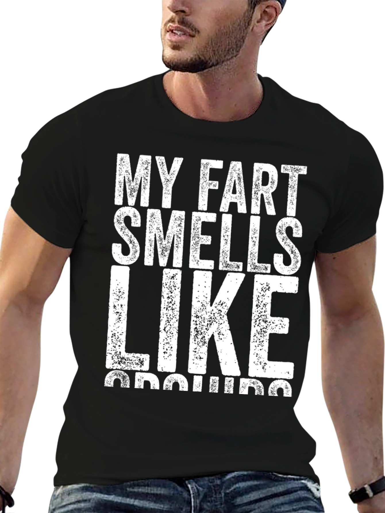 Black My Fart Smells Like Gasoline Graphic T-Shirt view 6