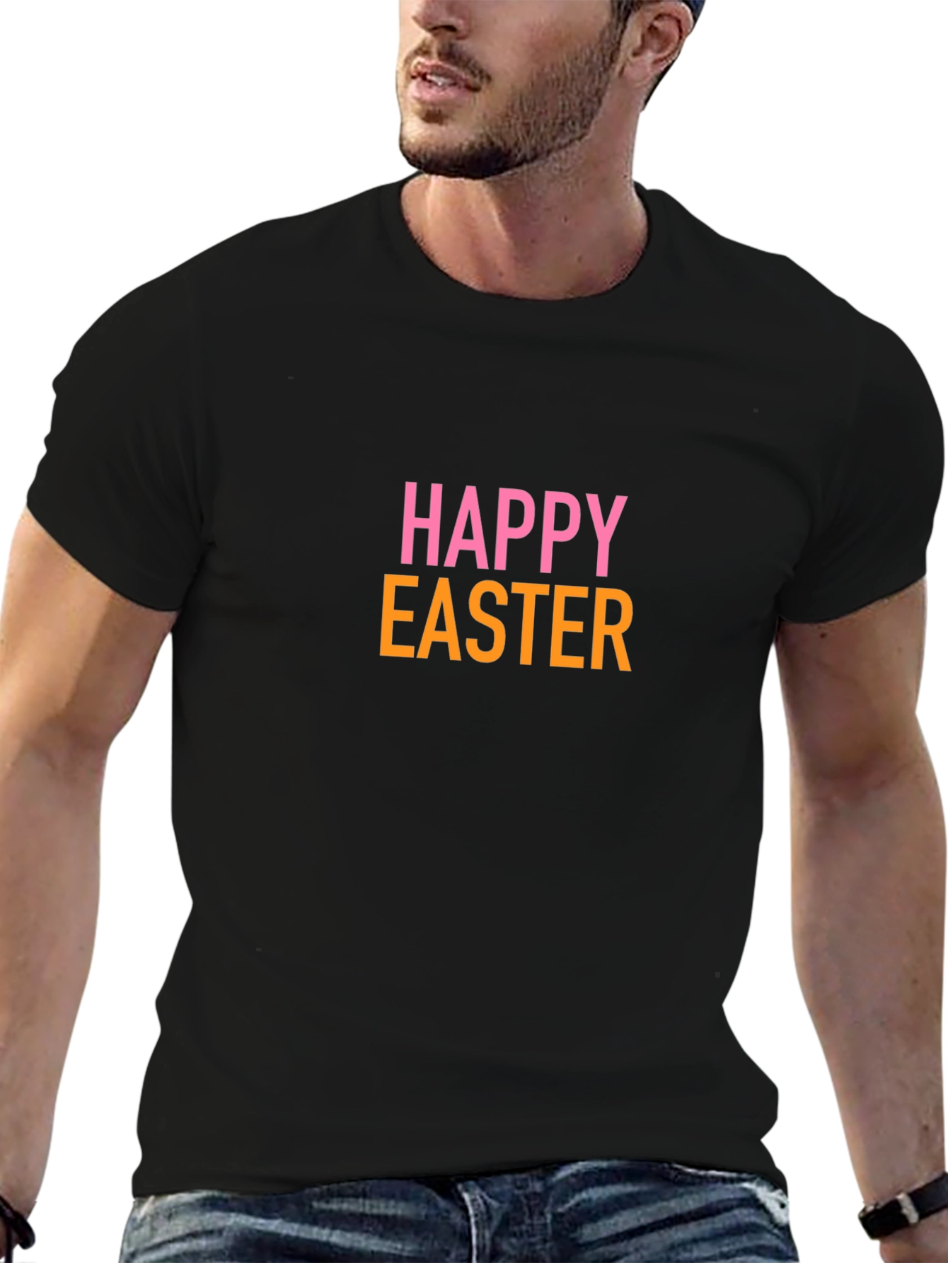 Camiseta Negra "Felices Pascuas" para Hombre