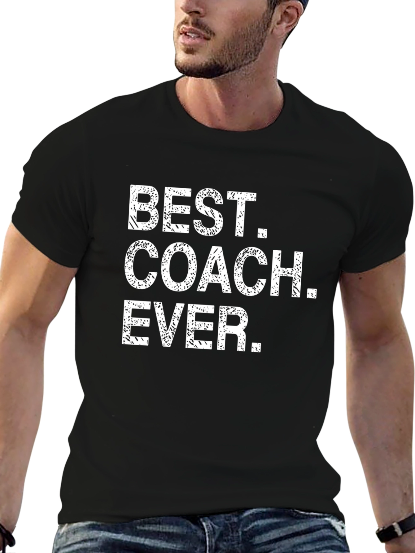 Black Best Coach Ever T-Shirt - Gift for Coaches view 6