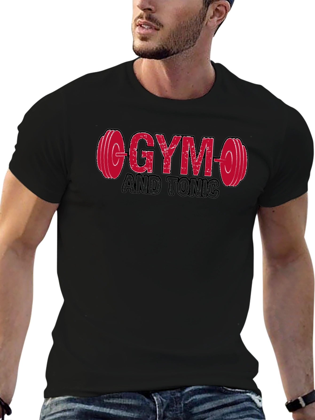 Black Gym and Tonic Graphic T-Shirt - Black view 6