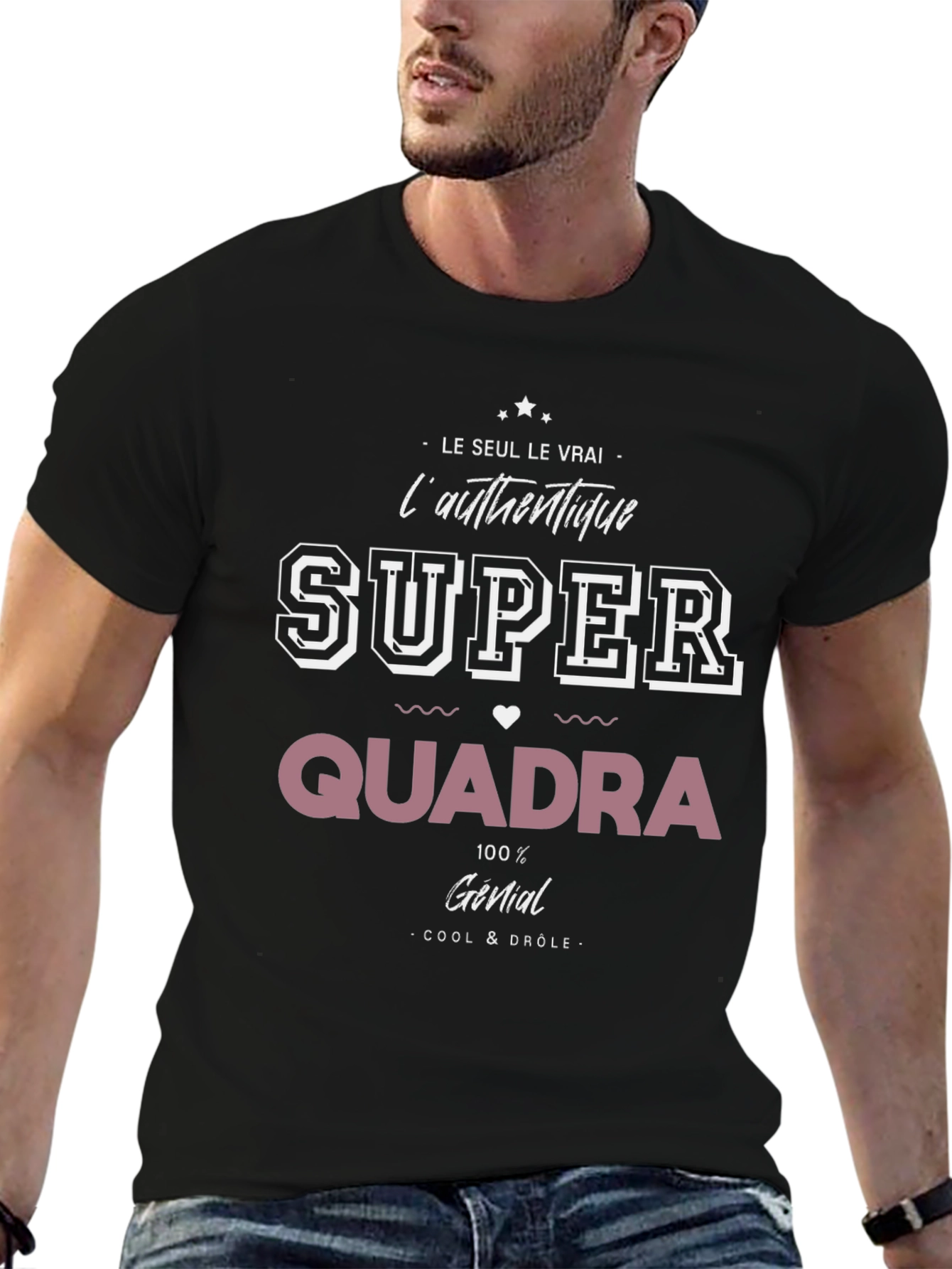 Black Super Quadra T-Shirt - Cool & Drôle view 6