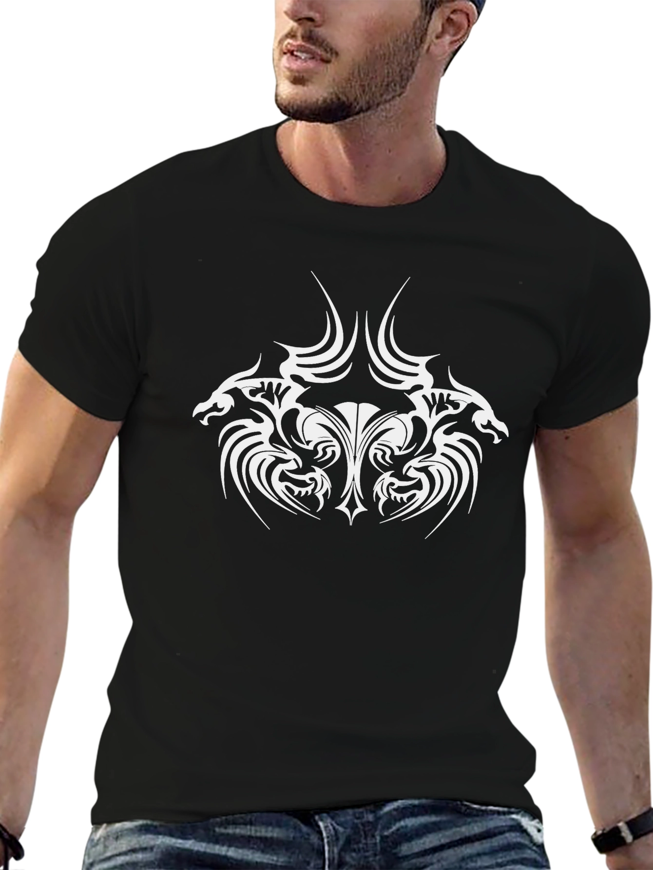 Black Dragon Graphic Black T-Shirt view 6