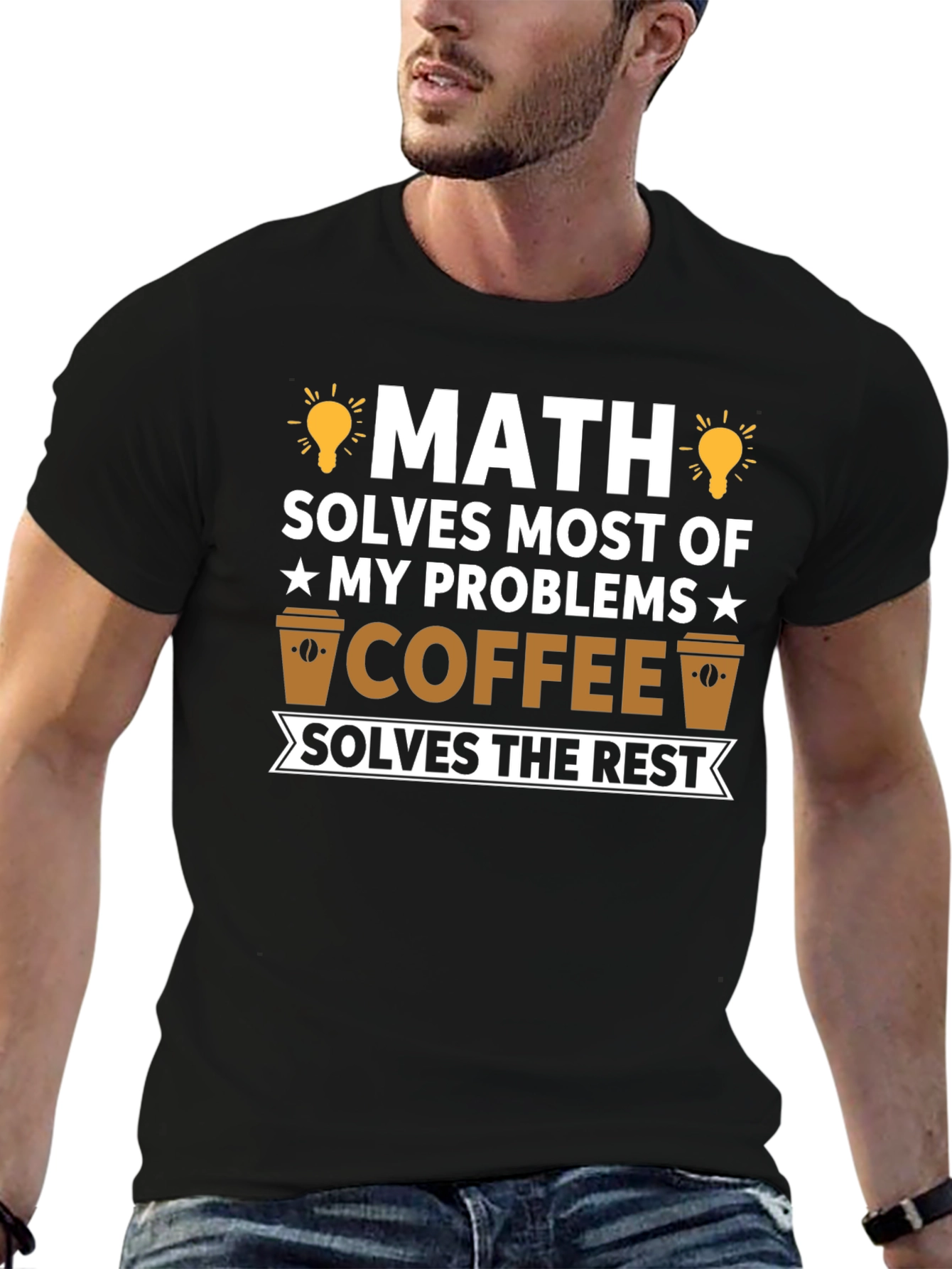 Black Math & Coffee T-Shirt view 6