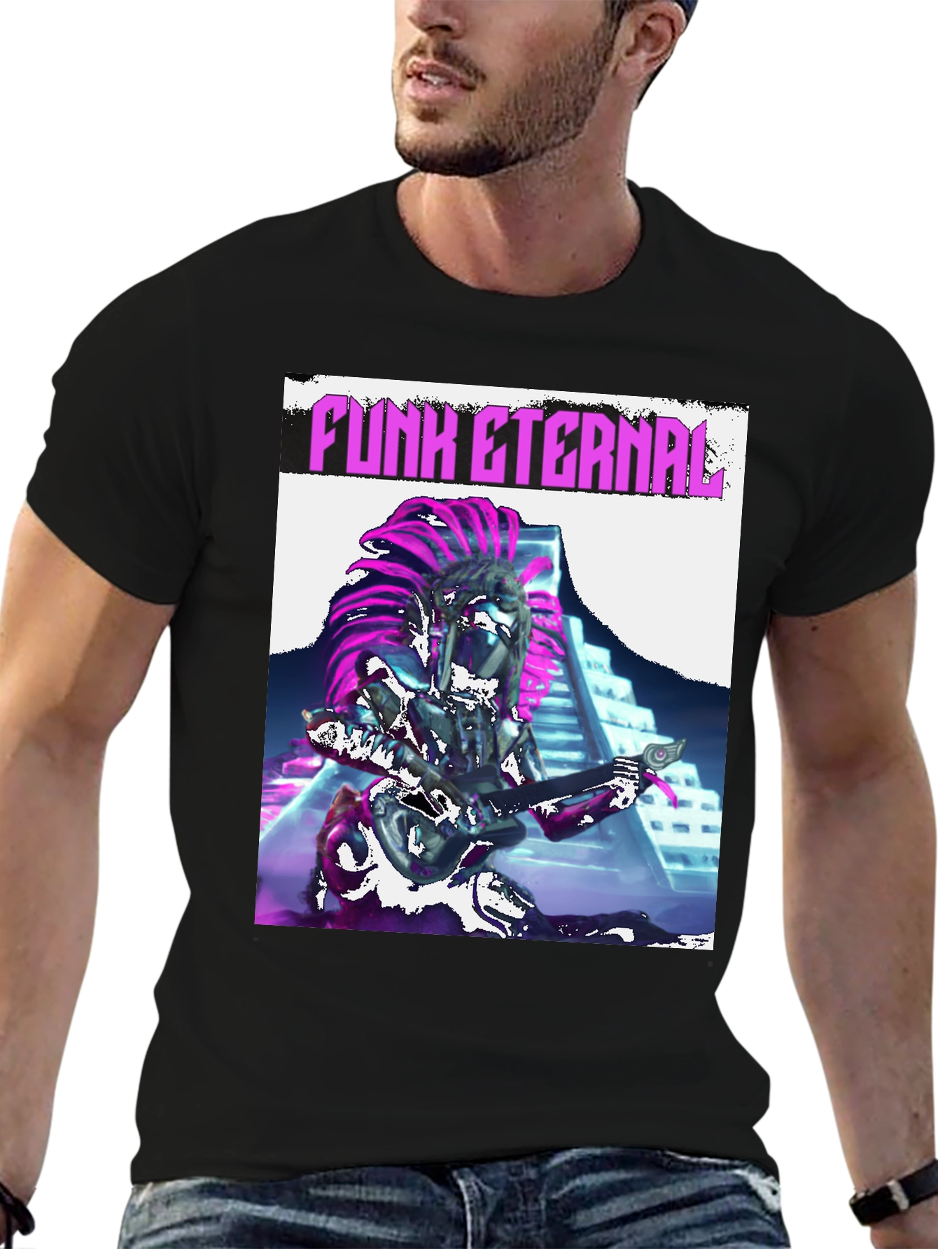 Black Funk Eternal T-Shirt - Stylish Graphic Tee view 6