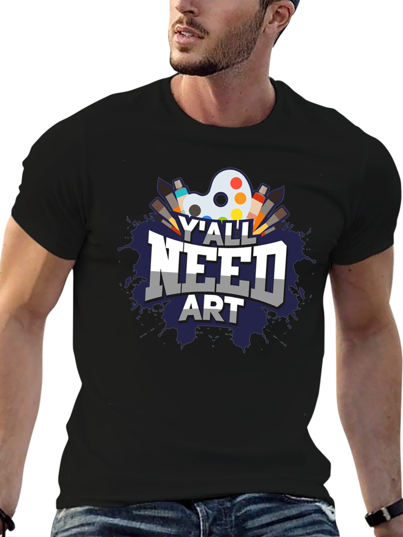 Y'all Need Art Graphic T-Shirt - Artist Palette Design - 6