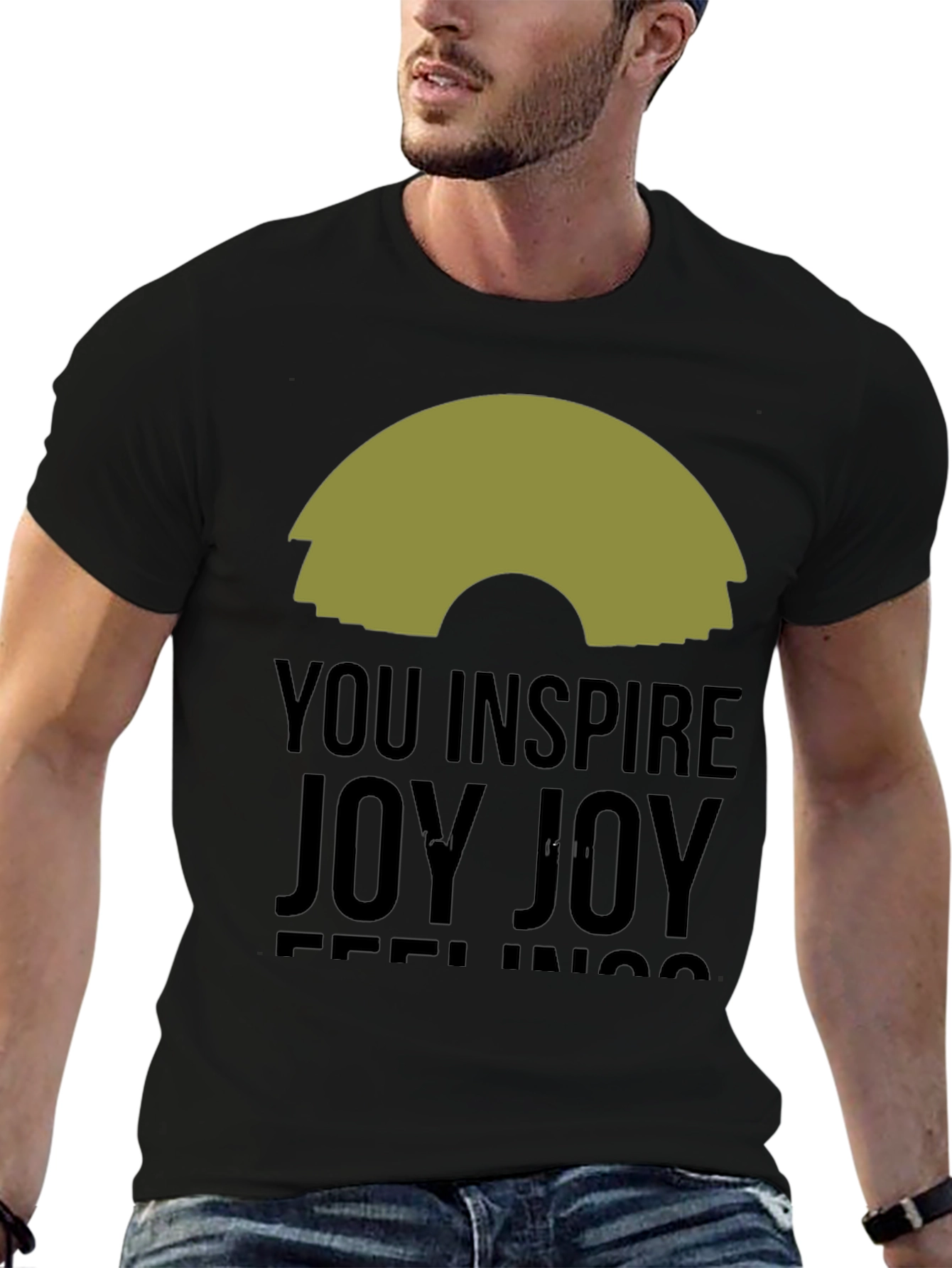 Black Inspire Joy Black Graphic Tee view 6
