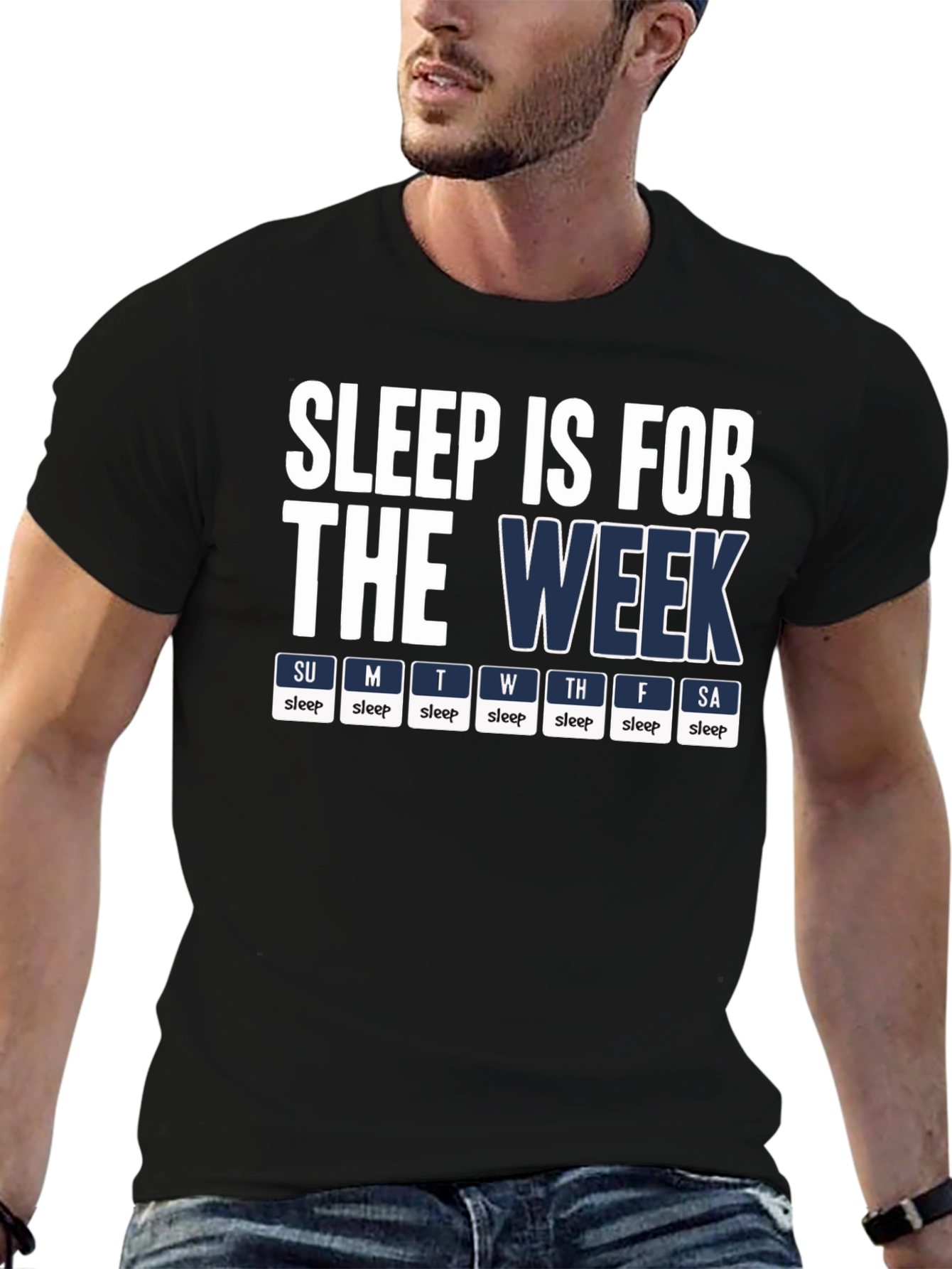 Black Sleep is for the Week T-Shirt - Novelty Humor Tee view 6