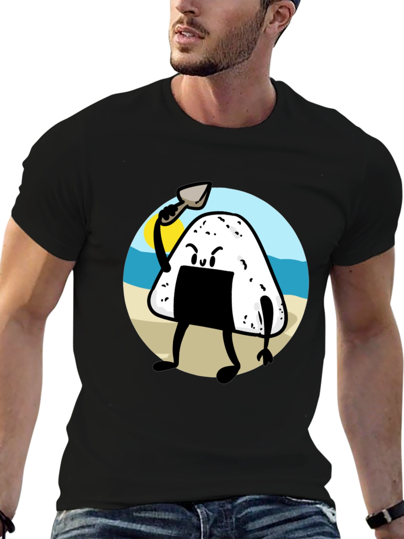 Black Onigiri Warrior Tee view 6