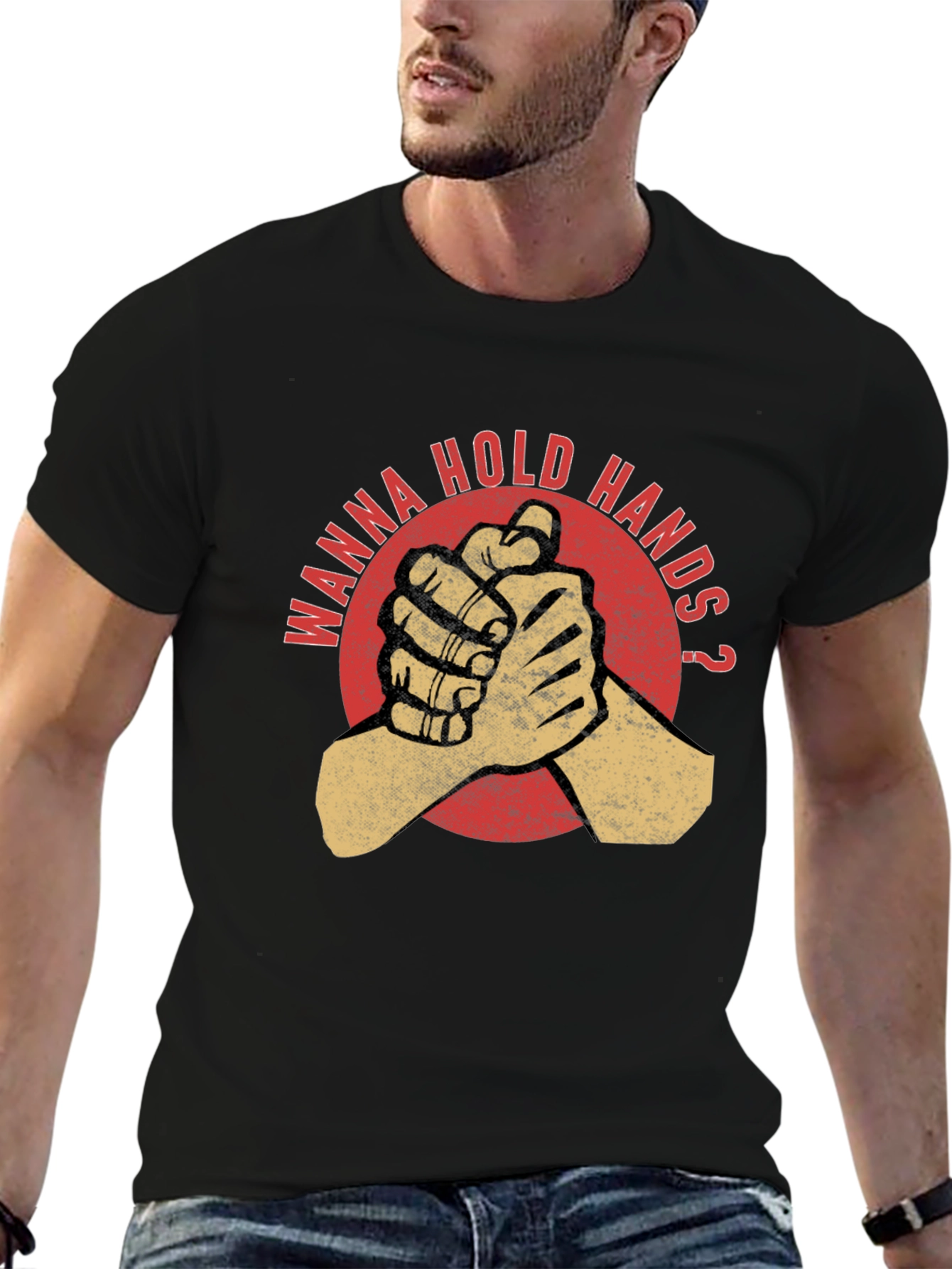 Wanna Hold Hands Graphic T-Shirt - 6