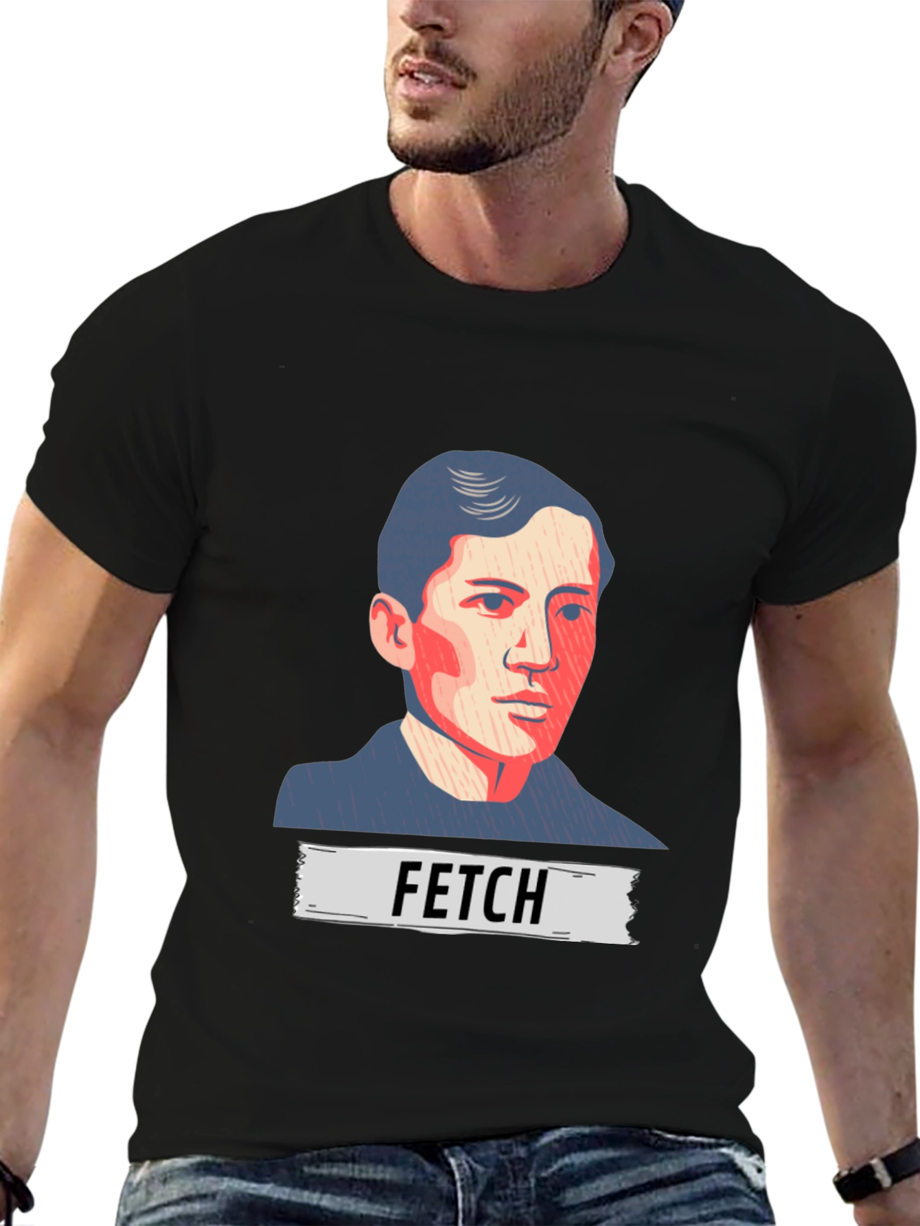 Black FETCH Graphic Tee - Cool & Trendy view 6