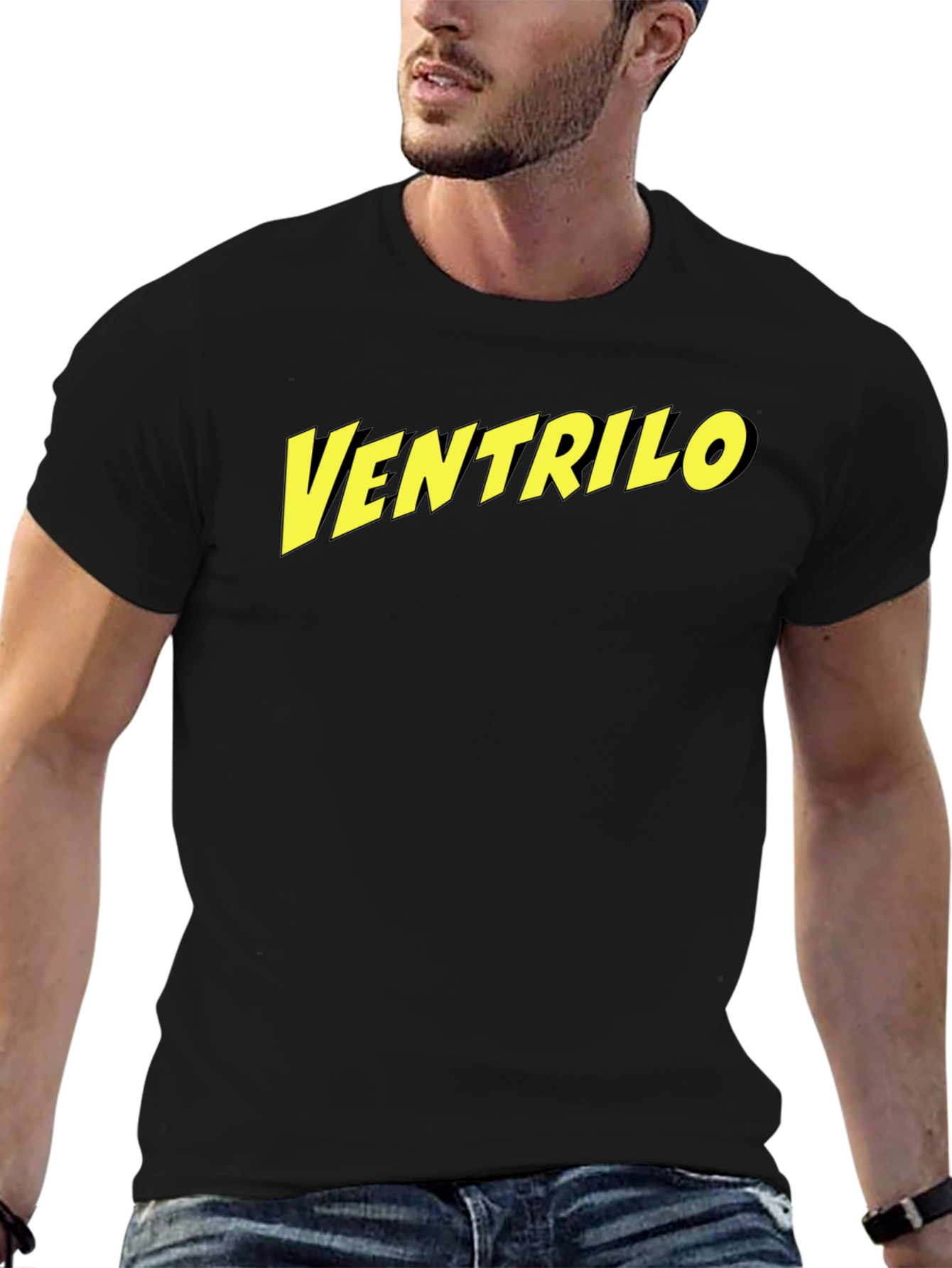 Black Ventrilo T-Shirt - Classic Graphic Tee view 6