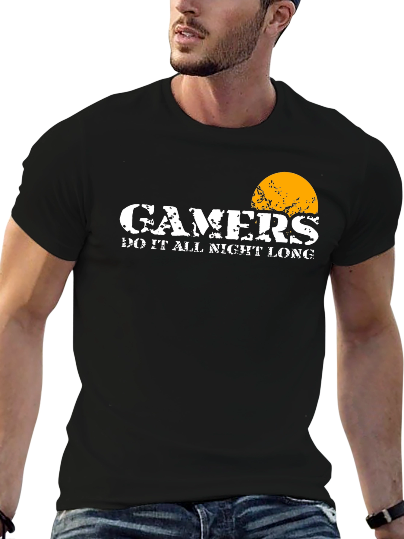 Black Gamers Do It All Night Long T-Shirt view 6