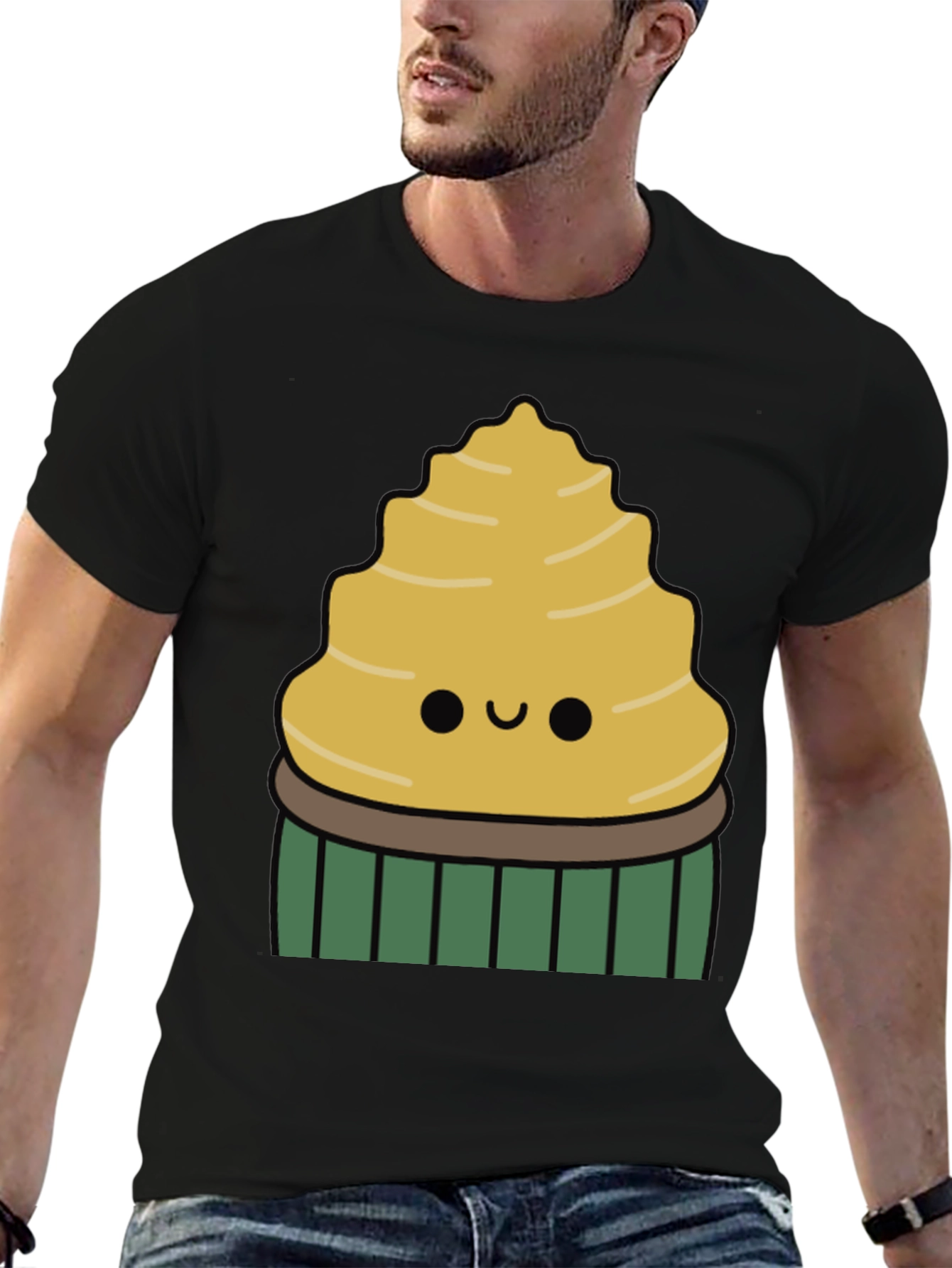 Black Cute Cupcake Graphic Tee view 6