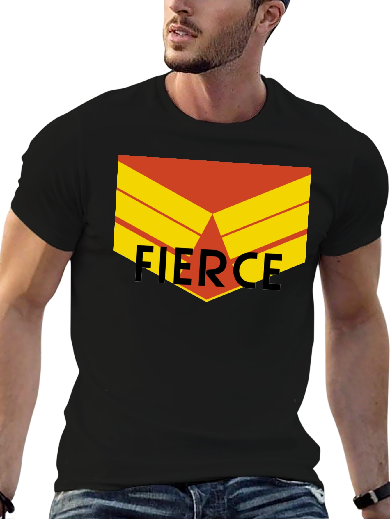 Black Fierce Graphic Tee - Bold Statement Shirt view 6