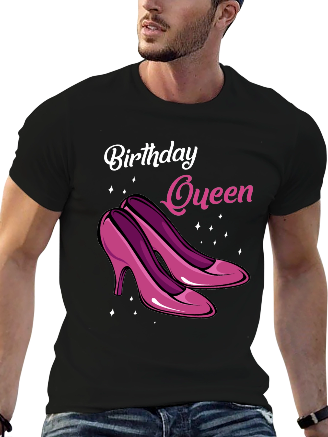 Black Birthday Queen Graphic Tee view 6