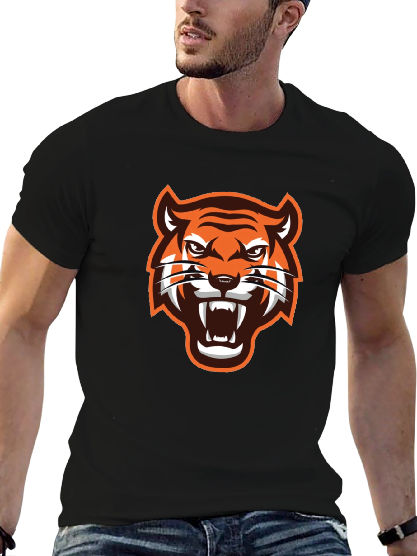 Black Black Tiger Graphic T-Shirt view 6