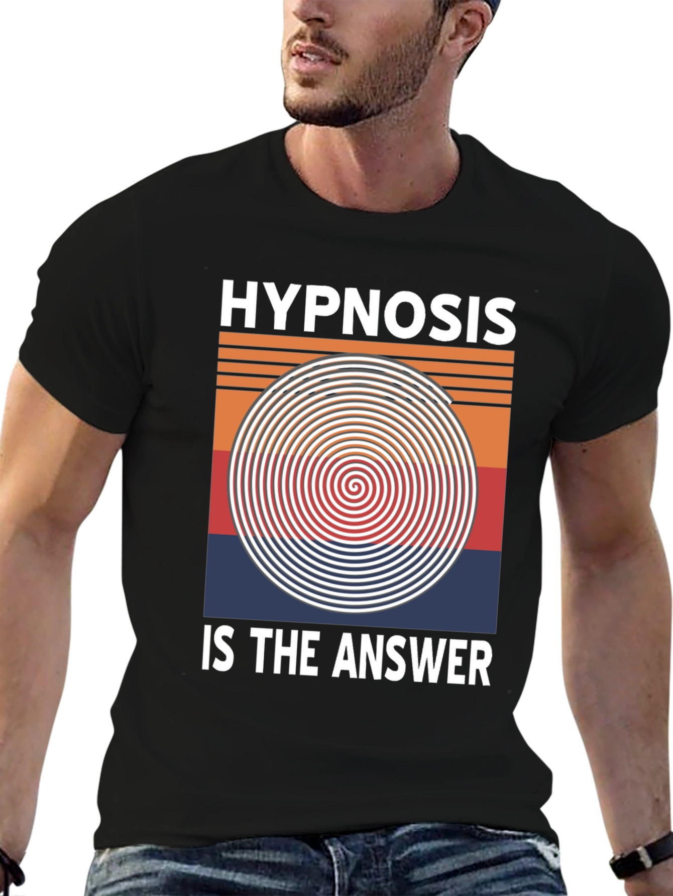 Black Hypnosis Is The Answer T-Shirt view 6
