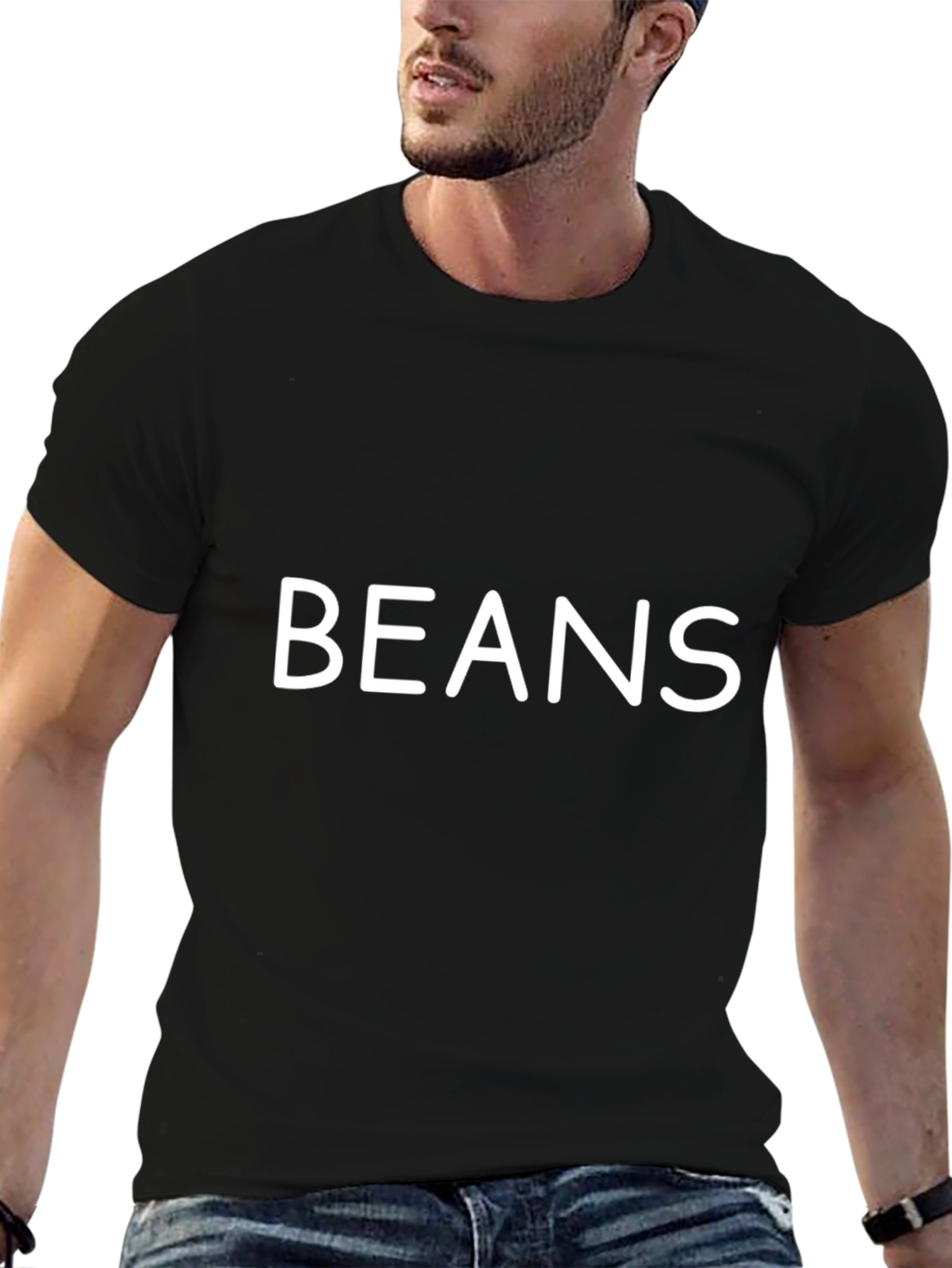 Black Beans T-Shirt - Funny Graphic Tee, Casual Wear view 6
