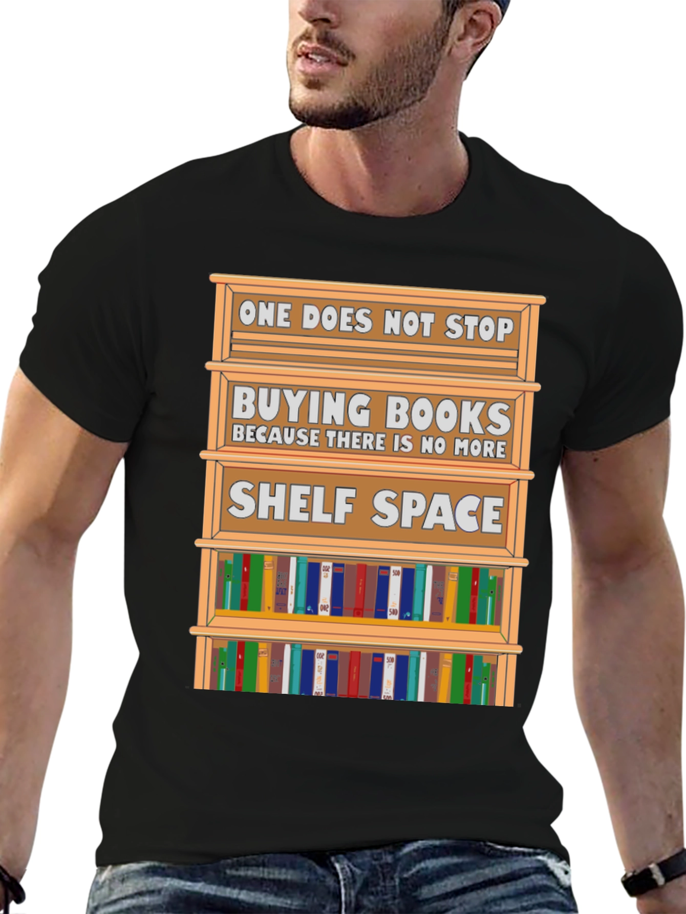 Black Book Lover T-Shirt: One Does Not Stop Buying view 6