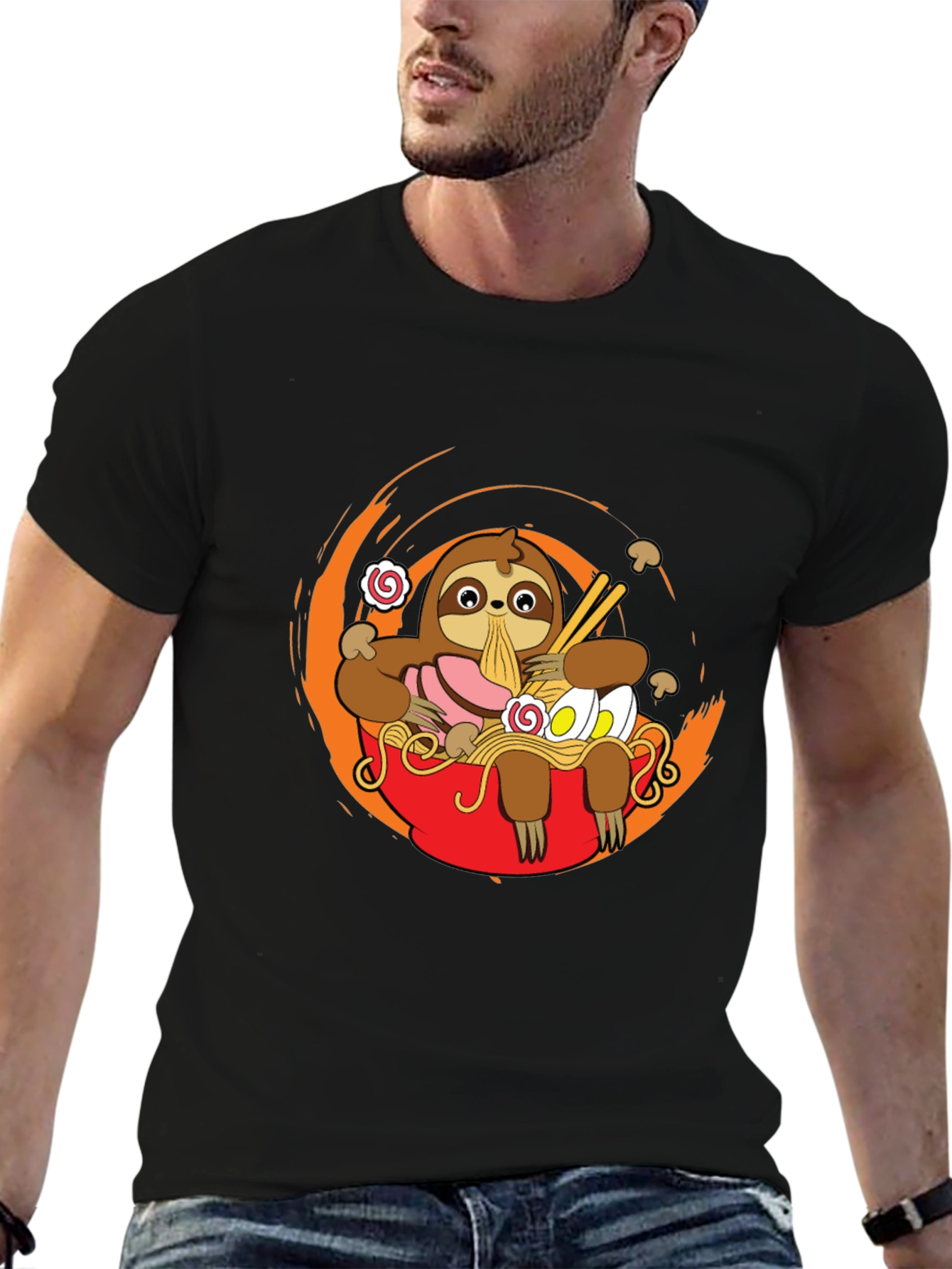 Sloth Ramen T-Shirt - Cute Noodle Lover Tee - 6