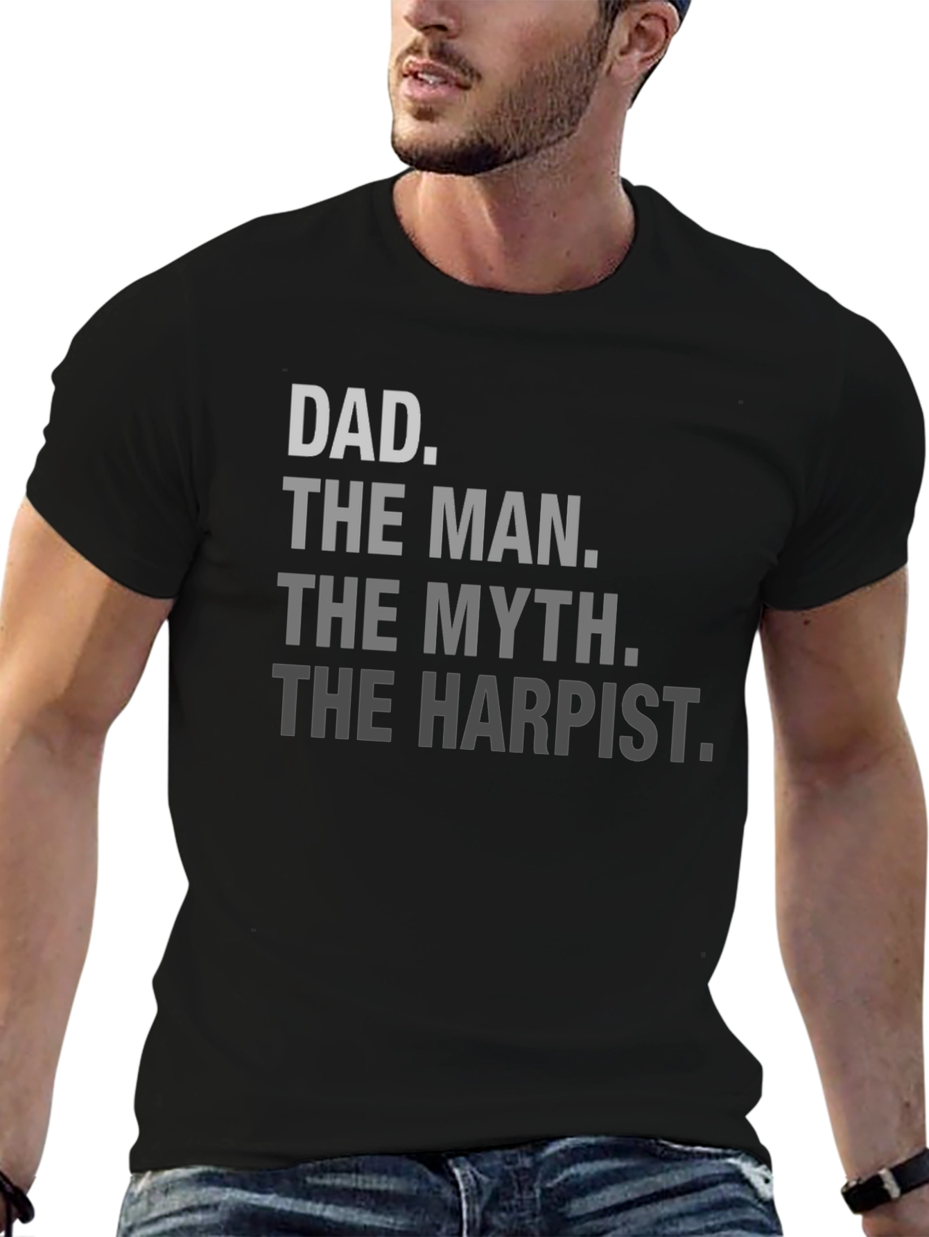 Black Dad. The Man. The Myth. T-Shirt view 6