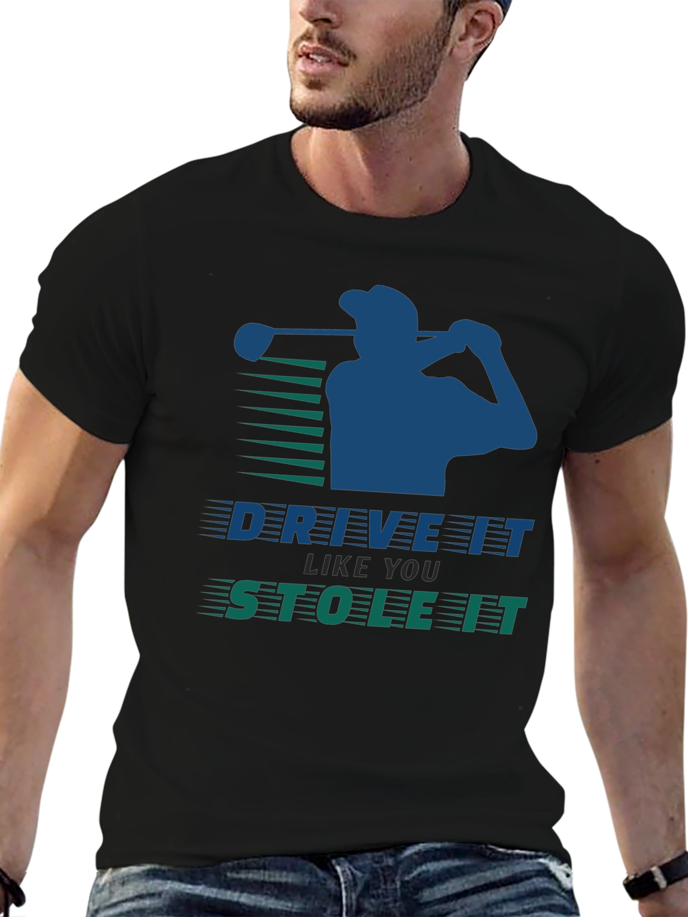 Black Drive It Like You Stole It Golf Tee view 6