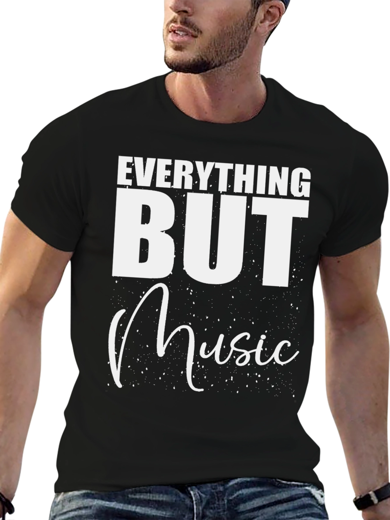 Everything But Music Black T-Shirt - 6