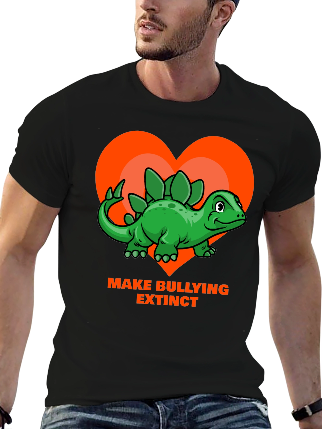 Black Make Bullying Extinct T-Shirt view 6