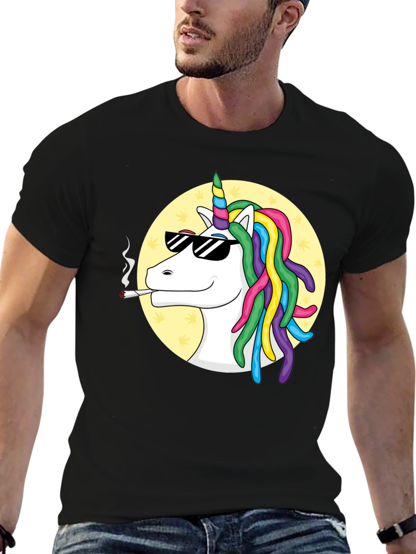 Black Cool Unicorn T-Shirt view 6