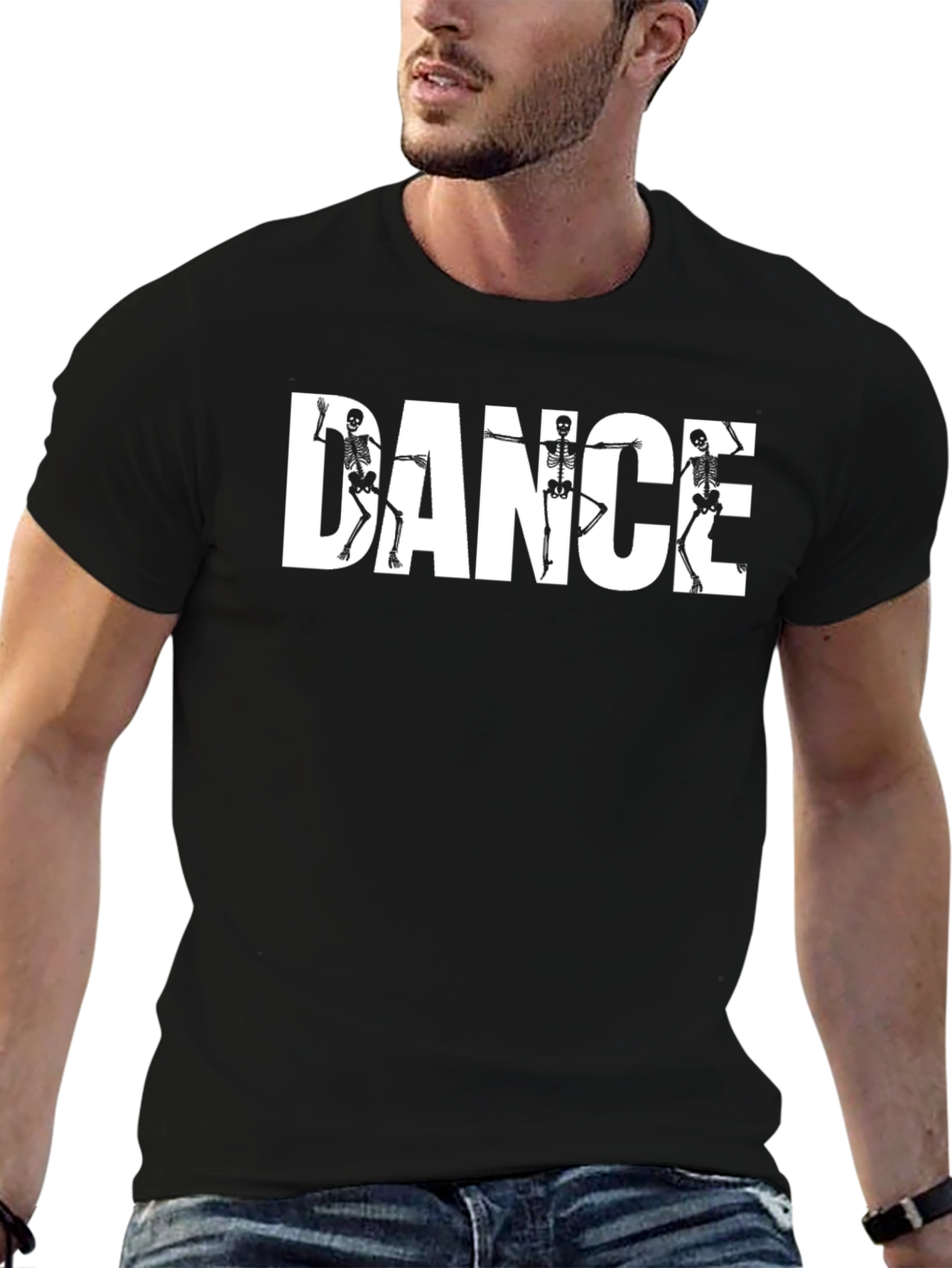 Black Skeleton Dance T-Shirt - Halloween Fun! view 6
