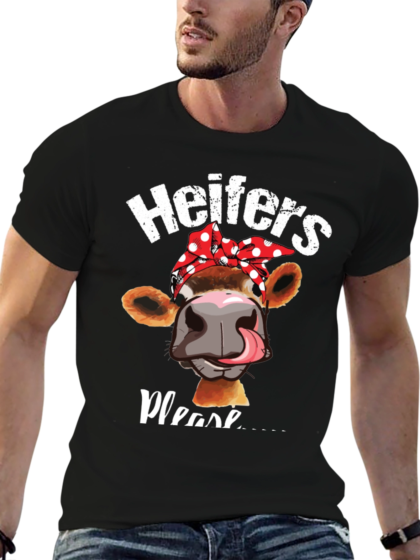 Black Heifers Please Graphic Tee view 6