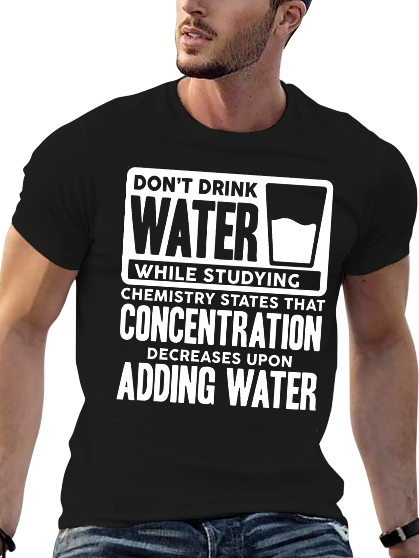 Black Don't Drink Water While Studying Funny T-Shirt view 6