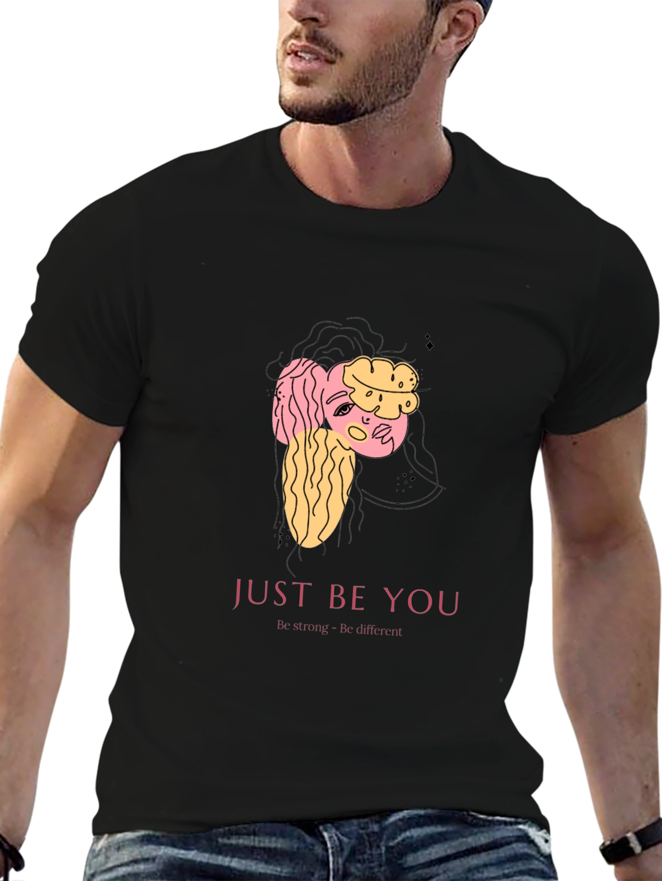 Just Be You Graphic T-Shirt - Black - 6