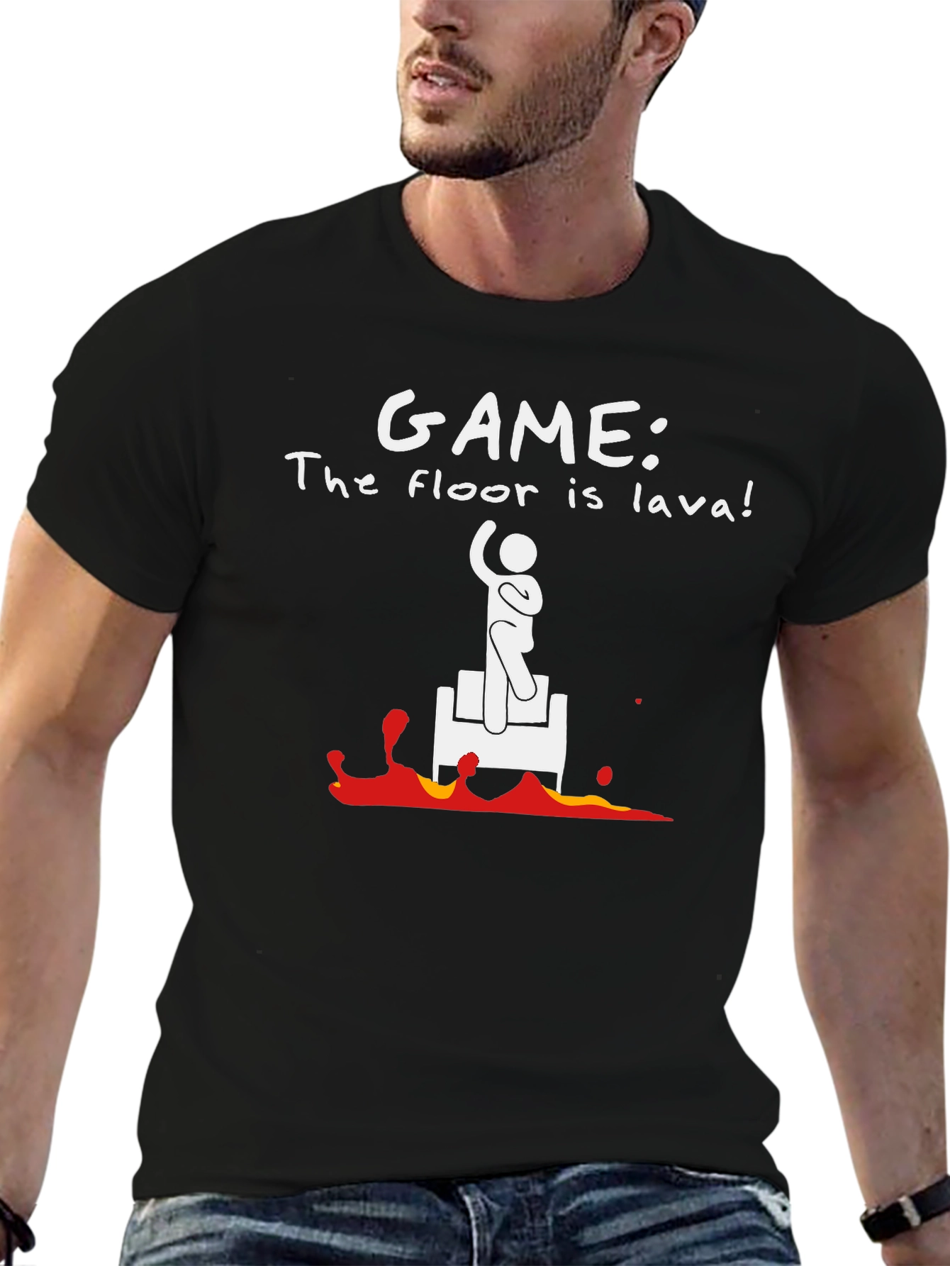 Black Game: The Floor is Lava T-Shirt view 6