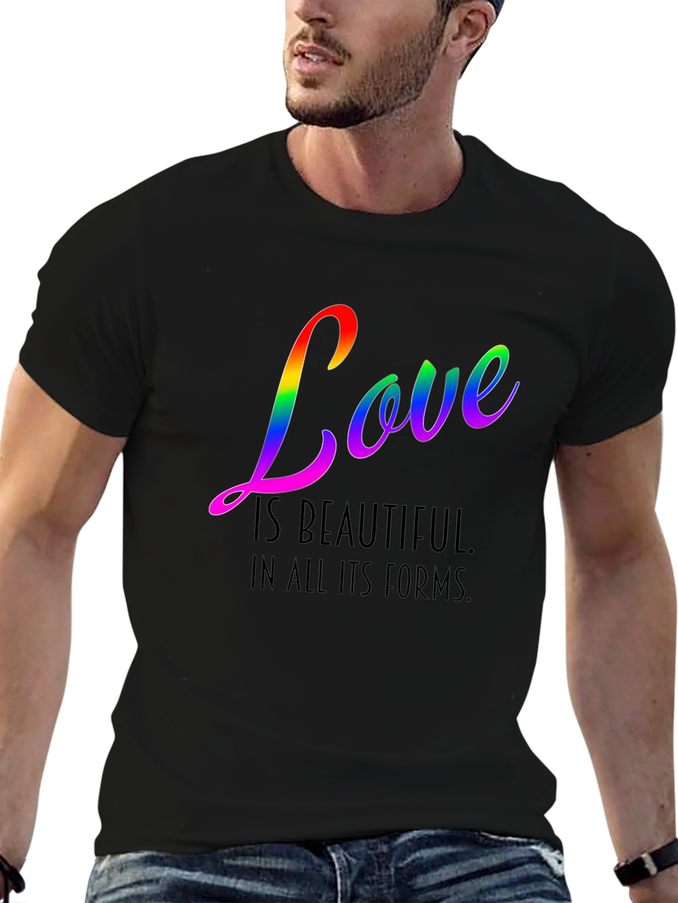 Black Love is Beautiful Pride T-Shirt view 6