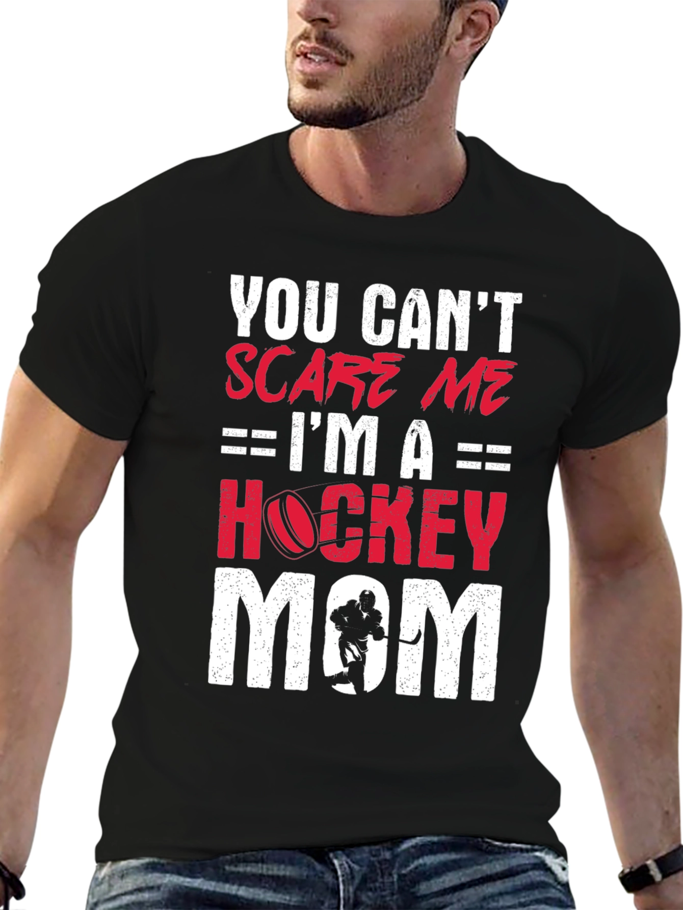 Hockey Mom T-Shirt - You Can't Scare Me! - 6