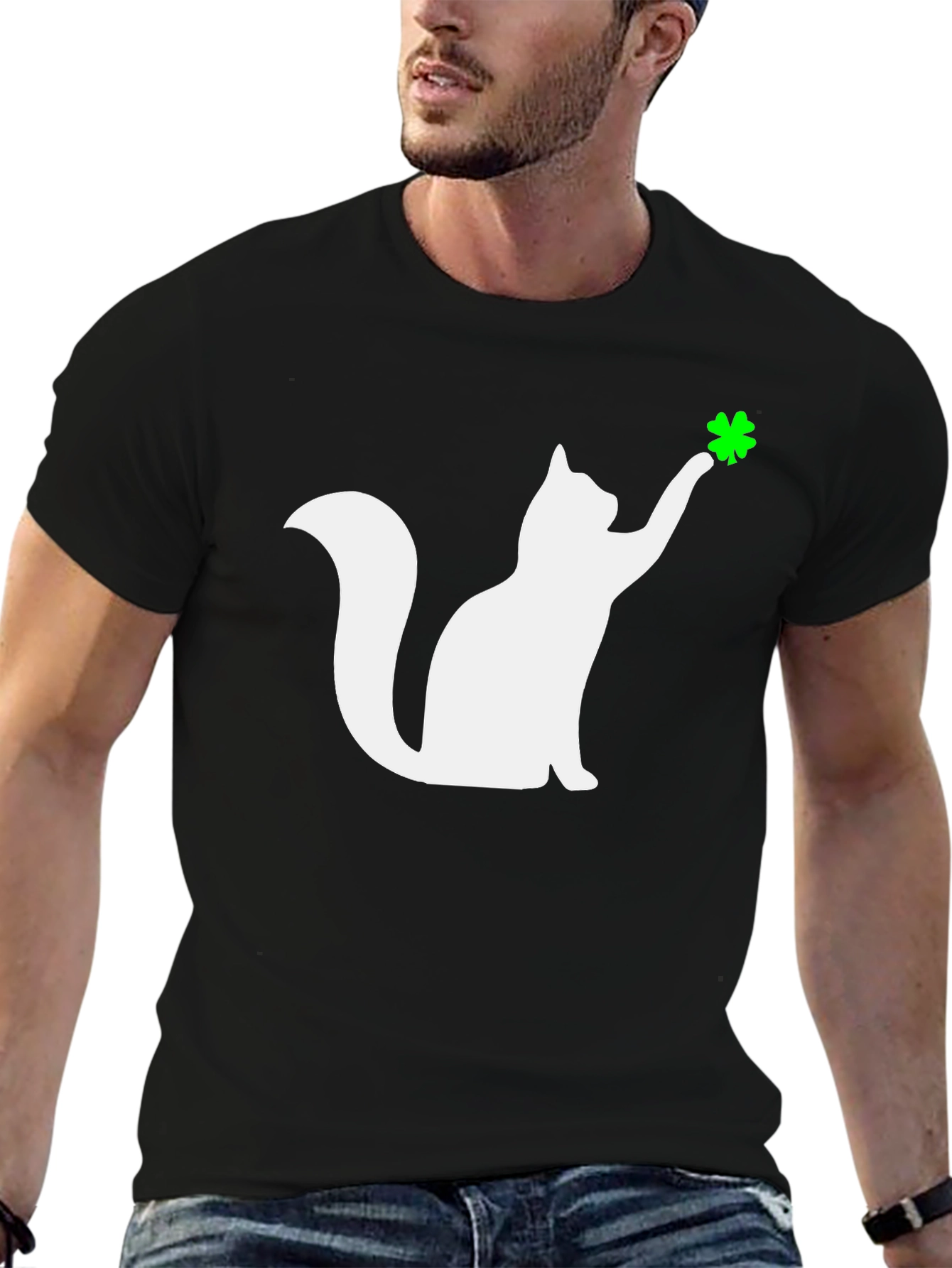 Lucky Cat Black T-Shirt - 6