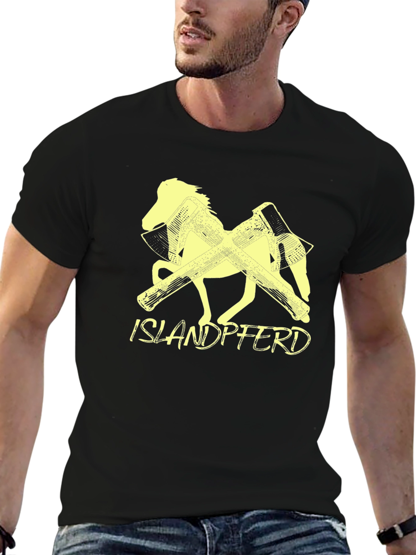 Islandpferd Horse T-Shirt - Black - 6