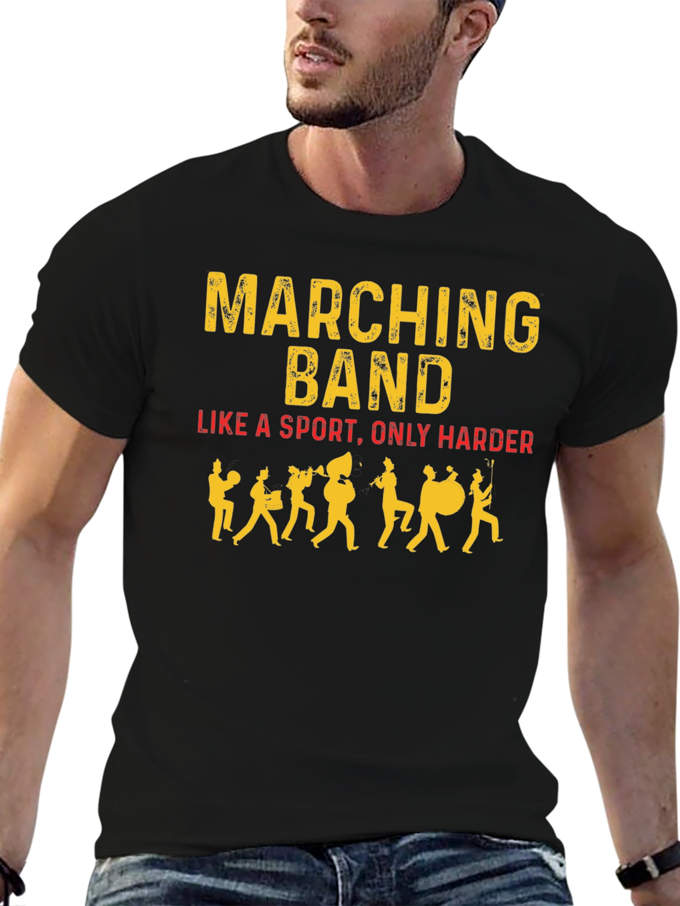 Black Marching Band T-Shirt - Like a Sport, Only Harder view 6