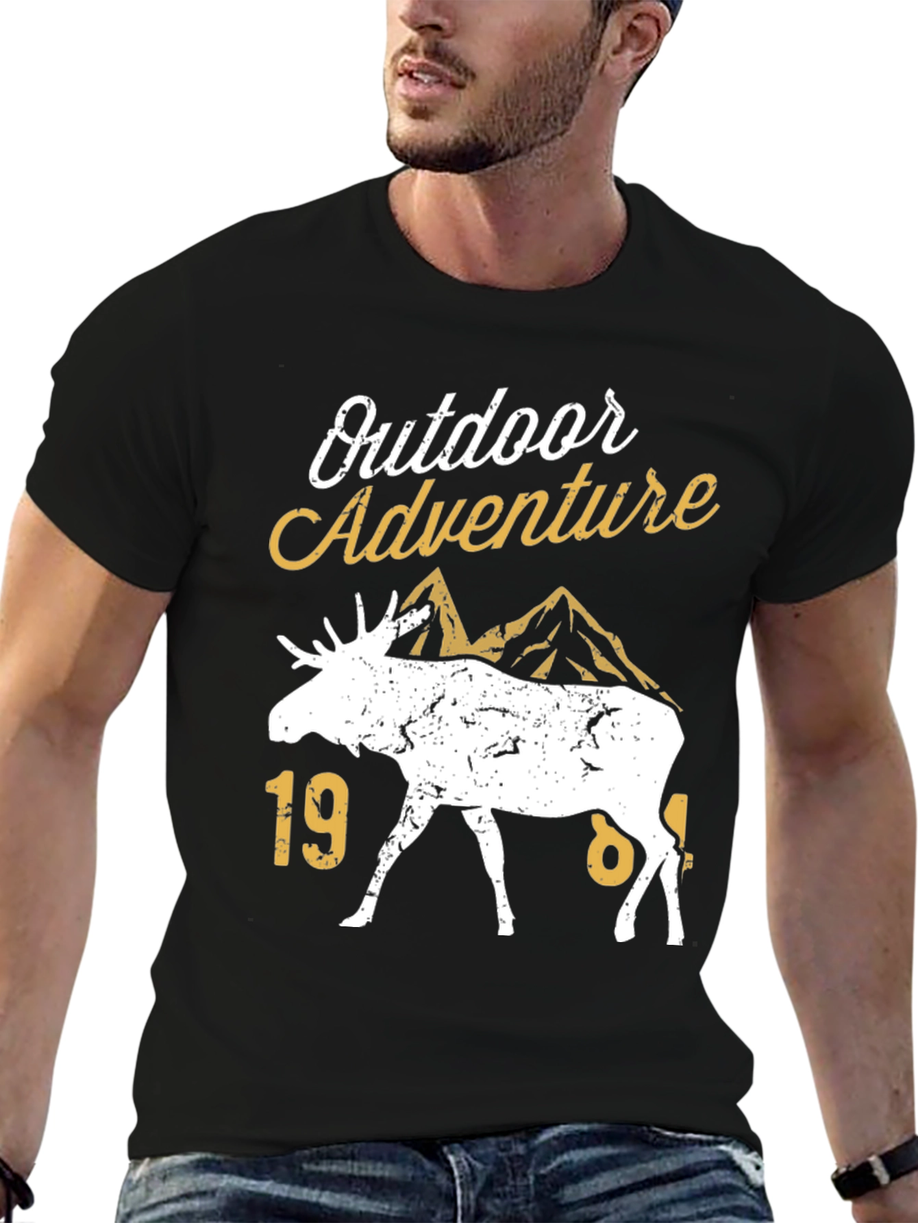 Outdoor Adventure Moose T-Shirt - Black - 6