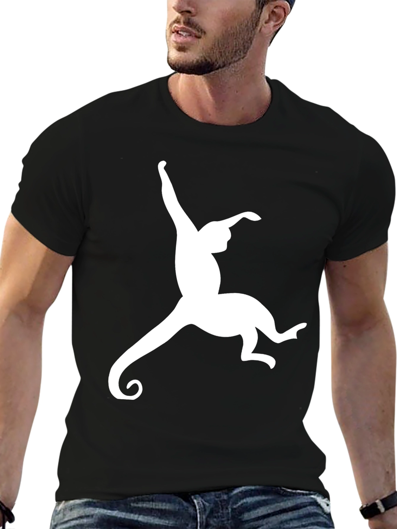 Black Monkey Graphic Tee - Men's Black T-Shirt view 6
