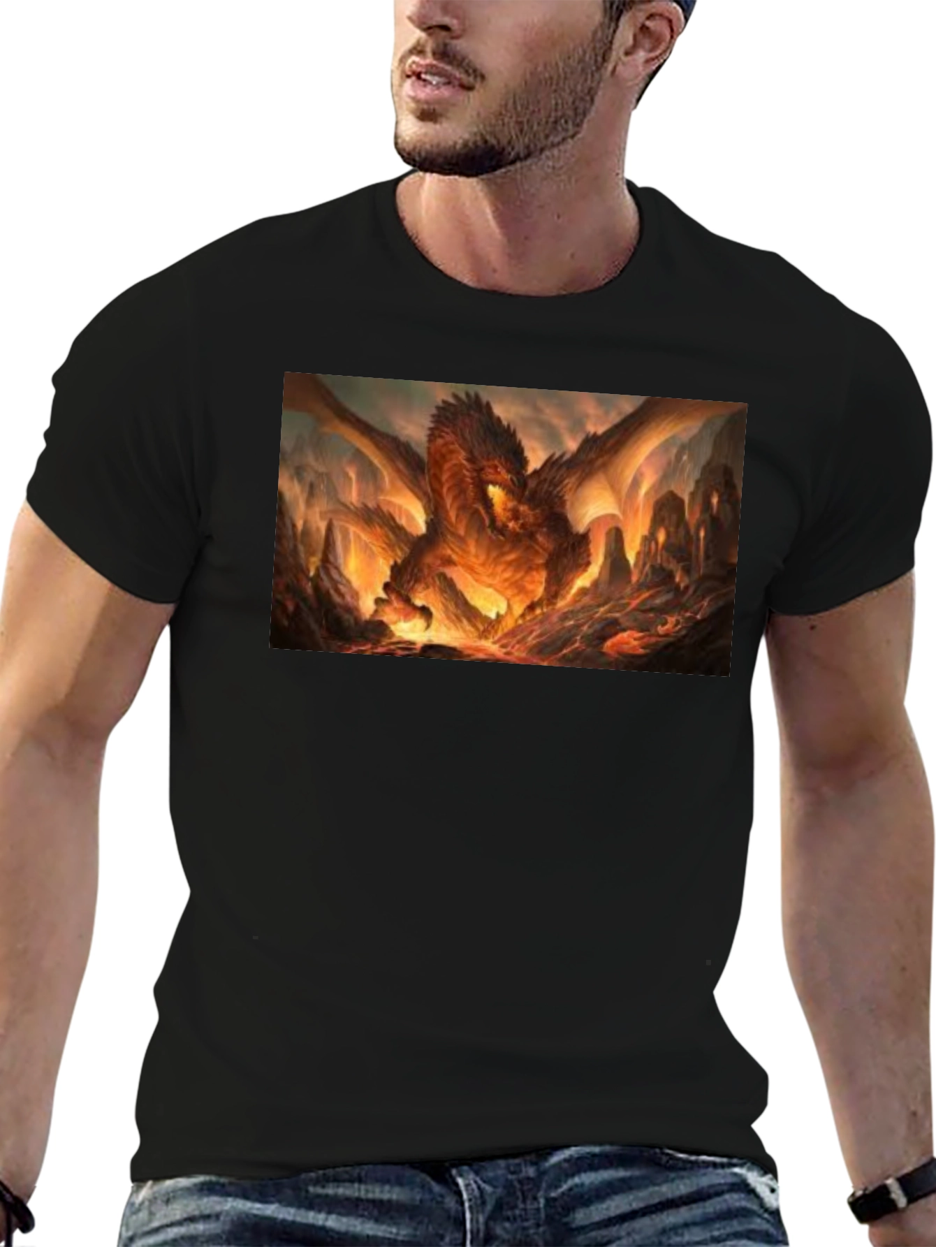 Black Fiery Dragon T-Shirt - Unleash the Beast Within! view 6
