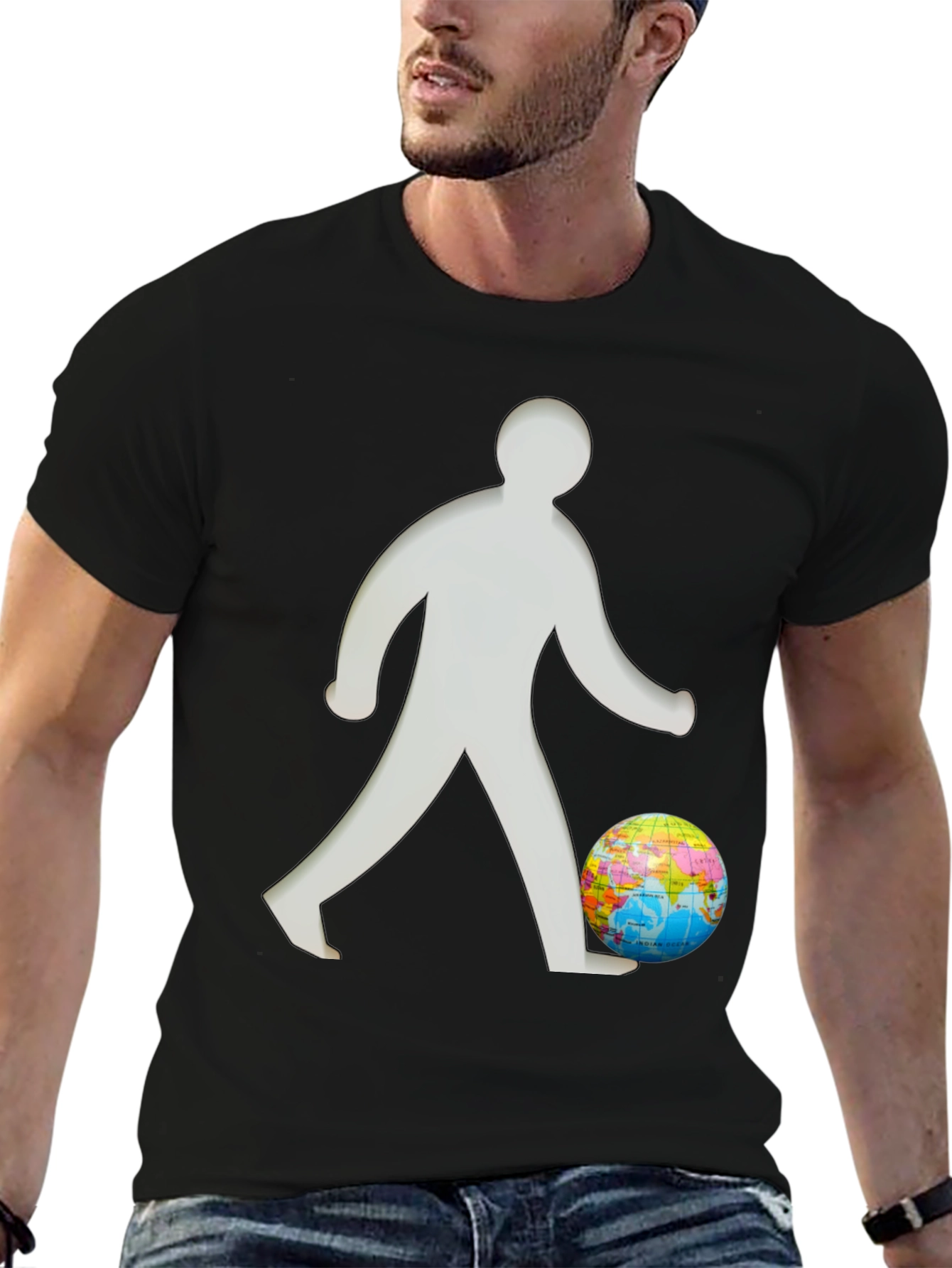 Black Global Citizen Tee - Earth Day Shirt view 6