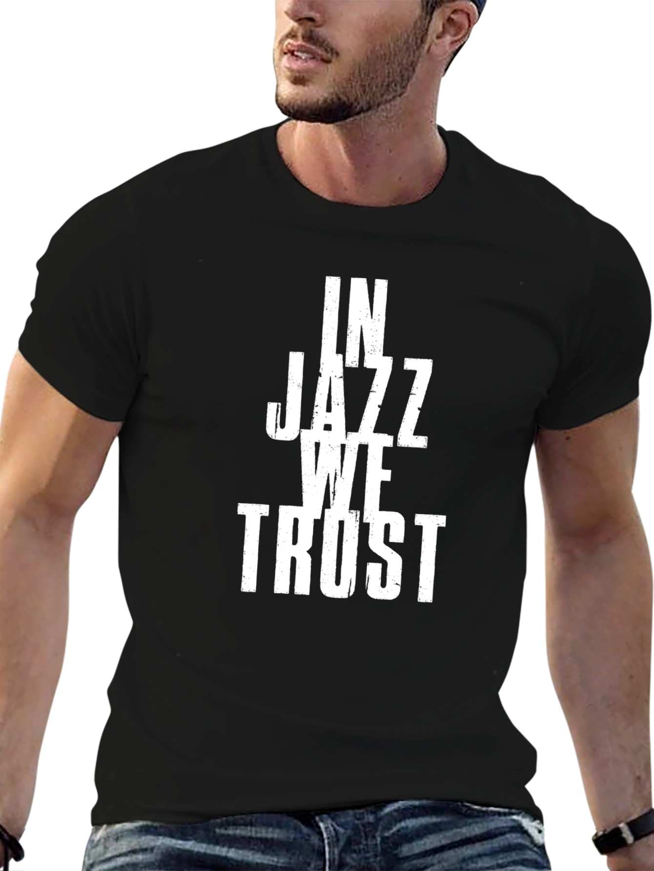 Black In Jazz We Trust Graphic T-Shirt view 6