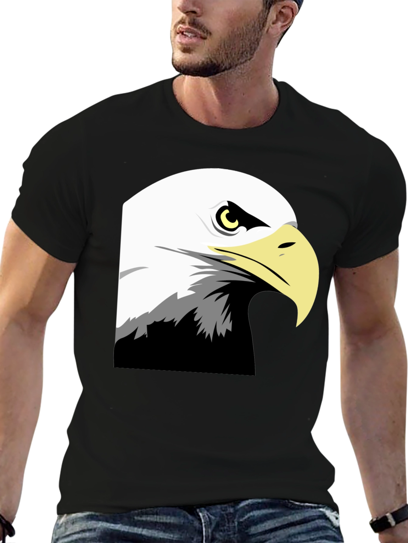 Black Eagle Graphic Black T-Shirt view 6