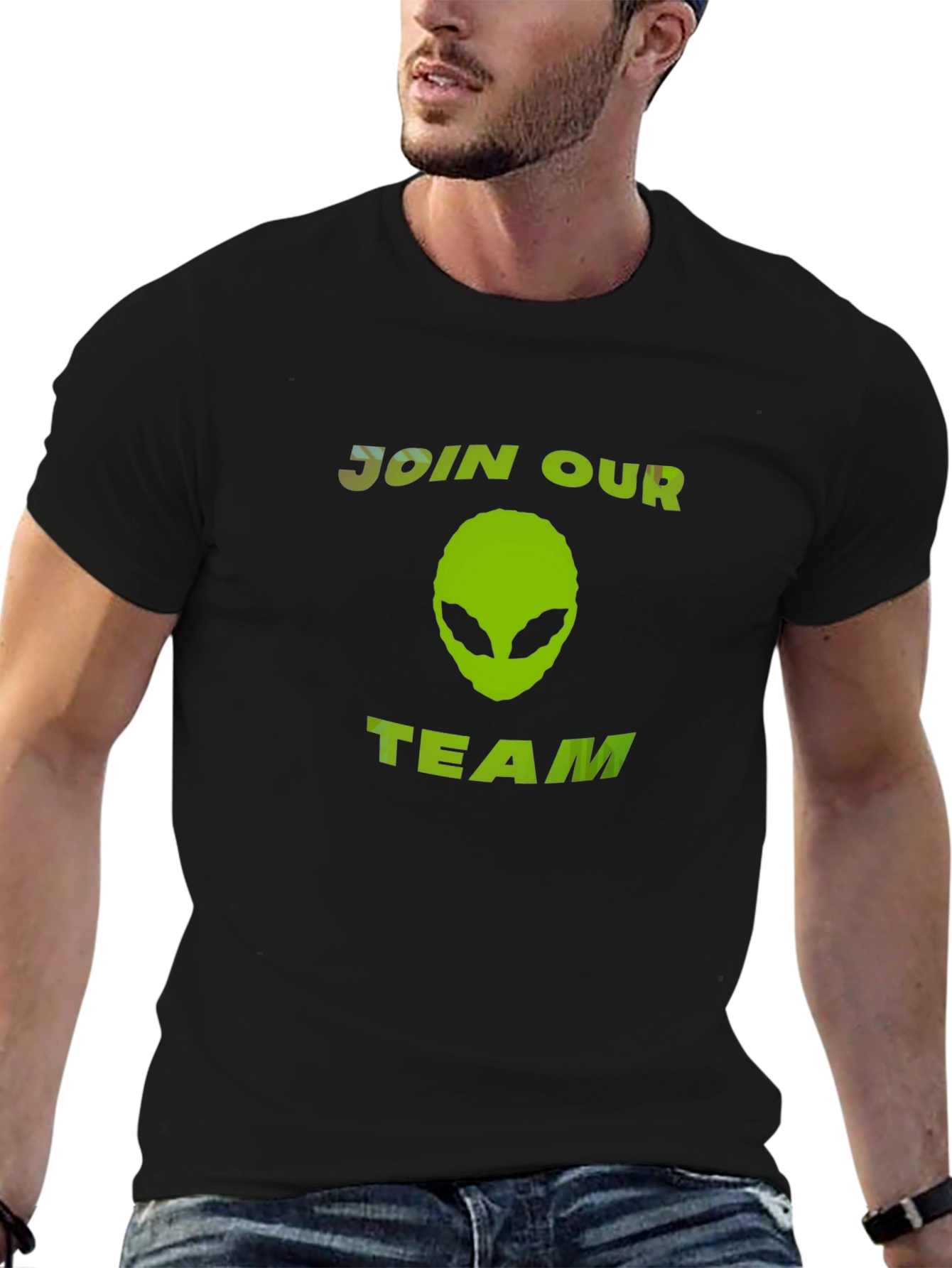 Black Join Our Team Alien T-Shirt view 6