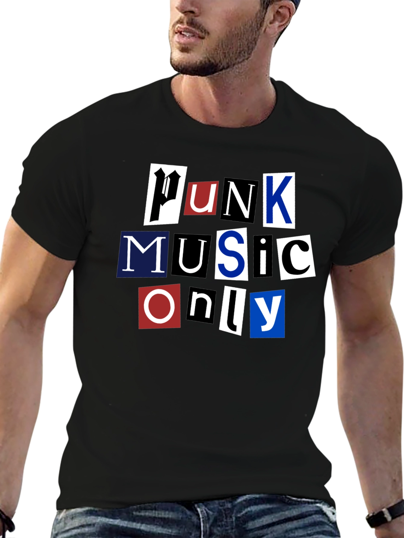 Black Punk Music T-Shirt view 6