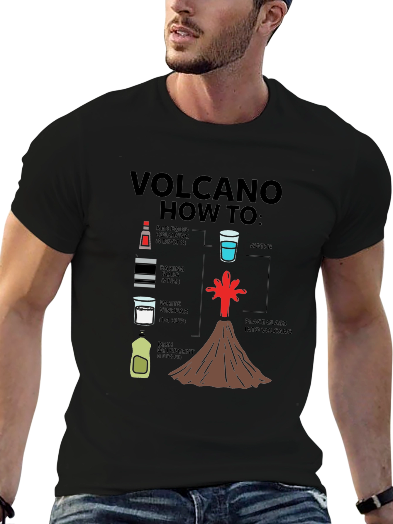 Volcano How-To T-Shirt Science Experiment Tee - 6